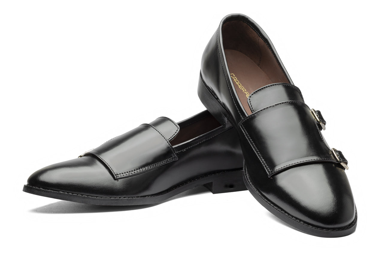 Jacob Monk Straps - Black - Dapperfeet