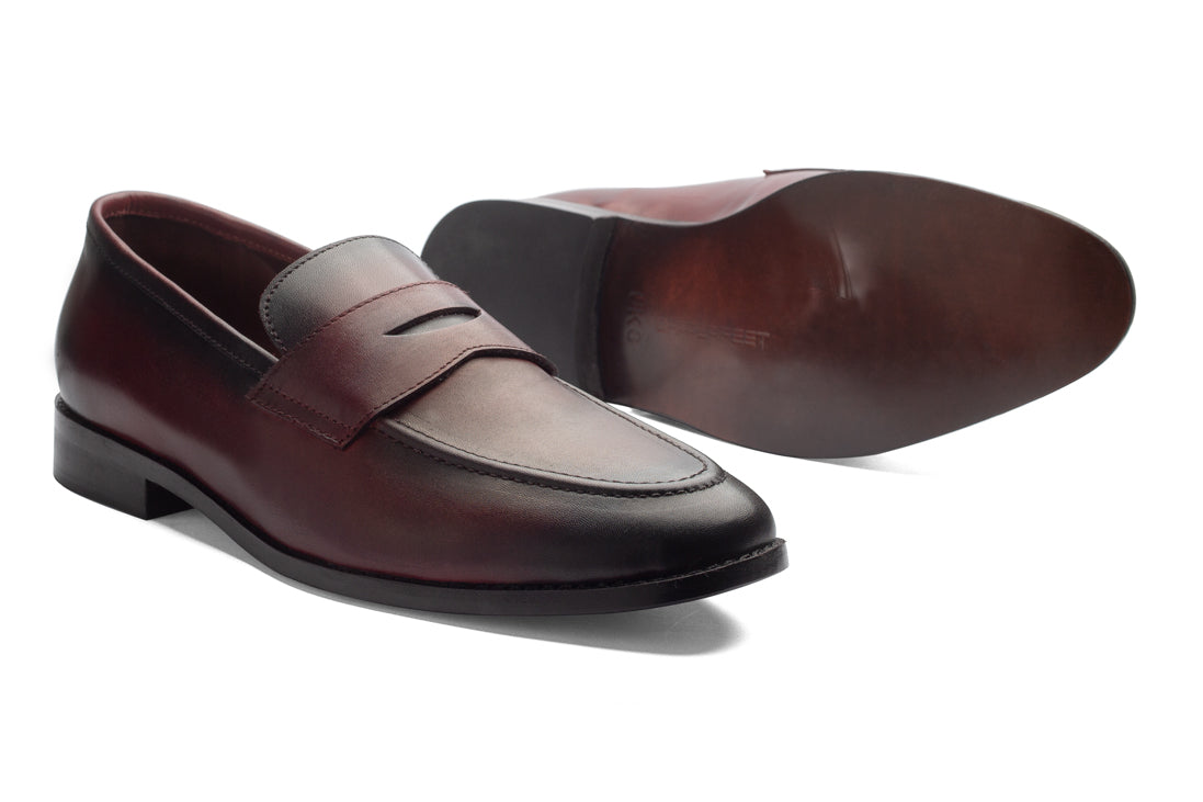 Penny Loafers - Cherry - Dapperfeet