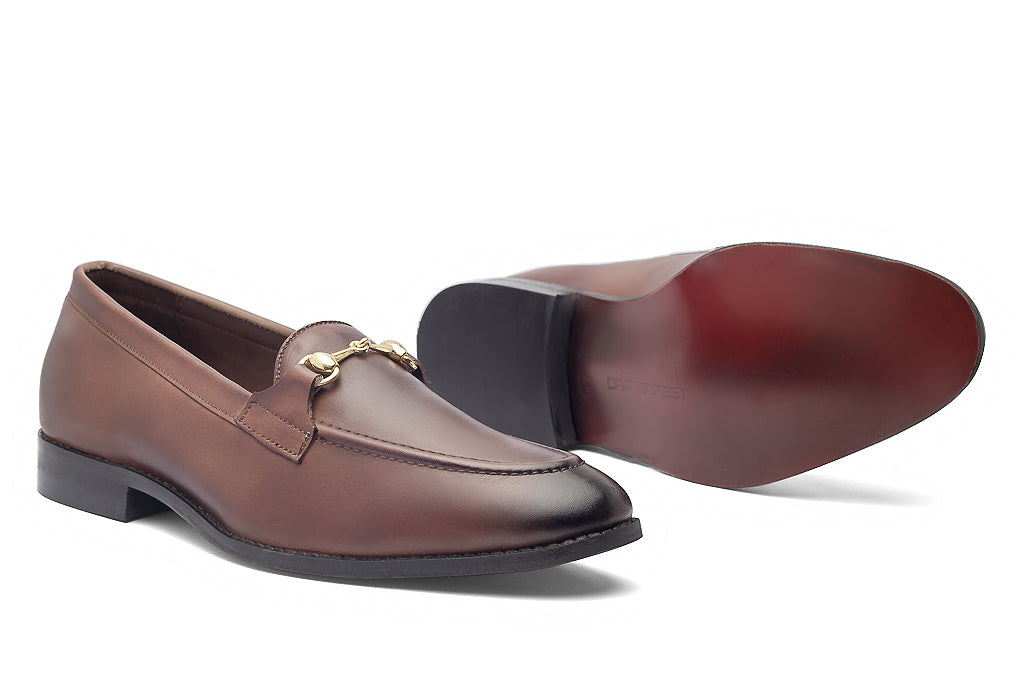 Charma Buckle Loafers – Brown - Dapperfeet