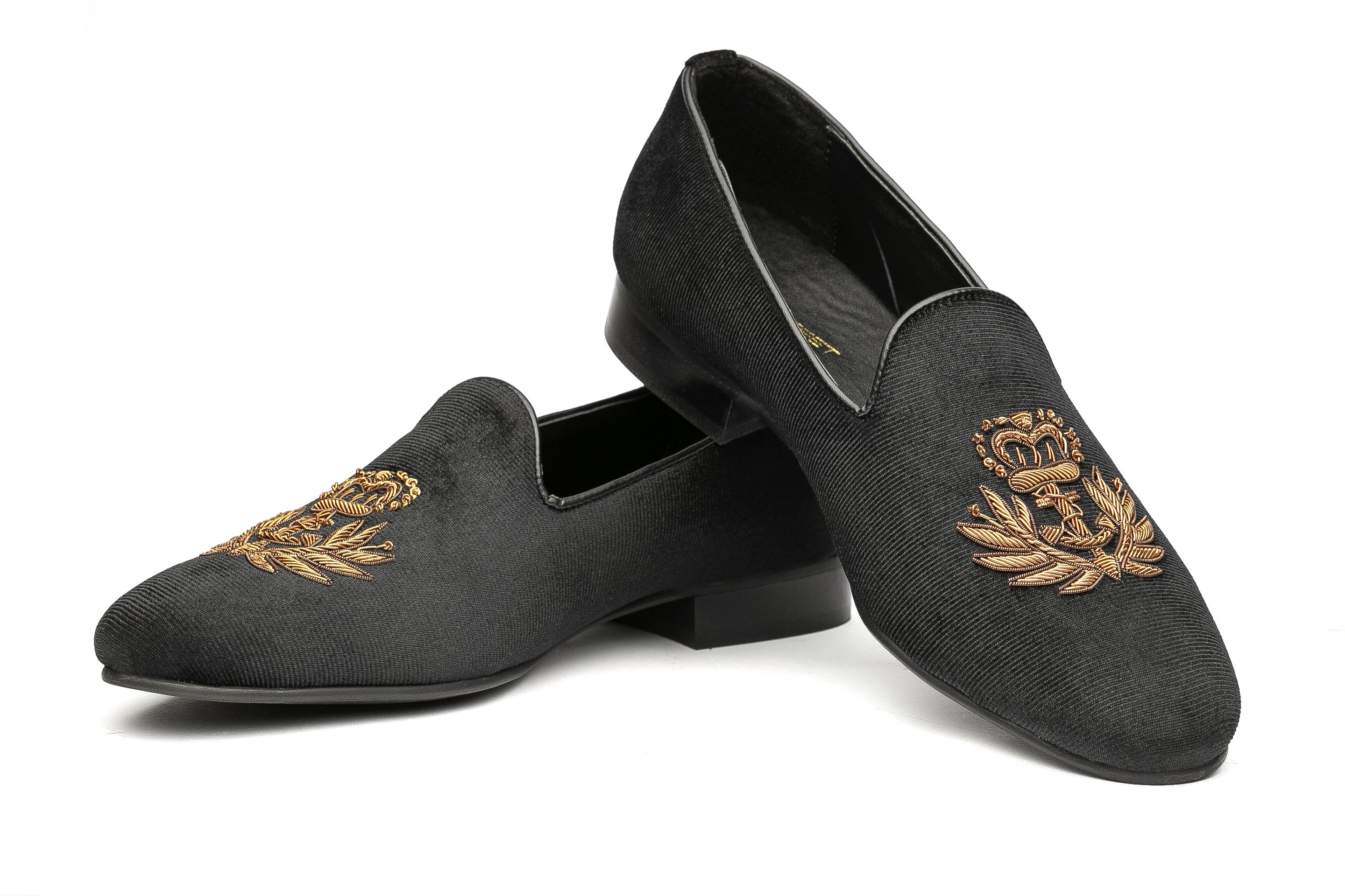 Fred Arrow Zardozi Slipons - Black - Dapperfeet