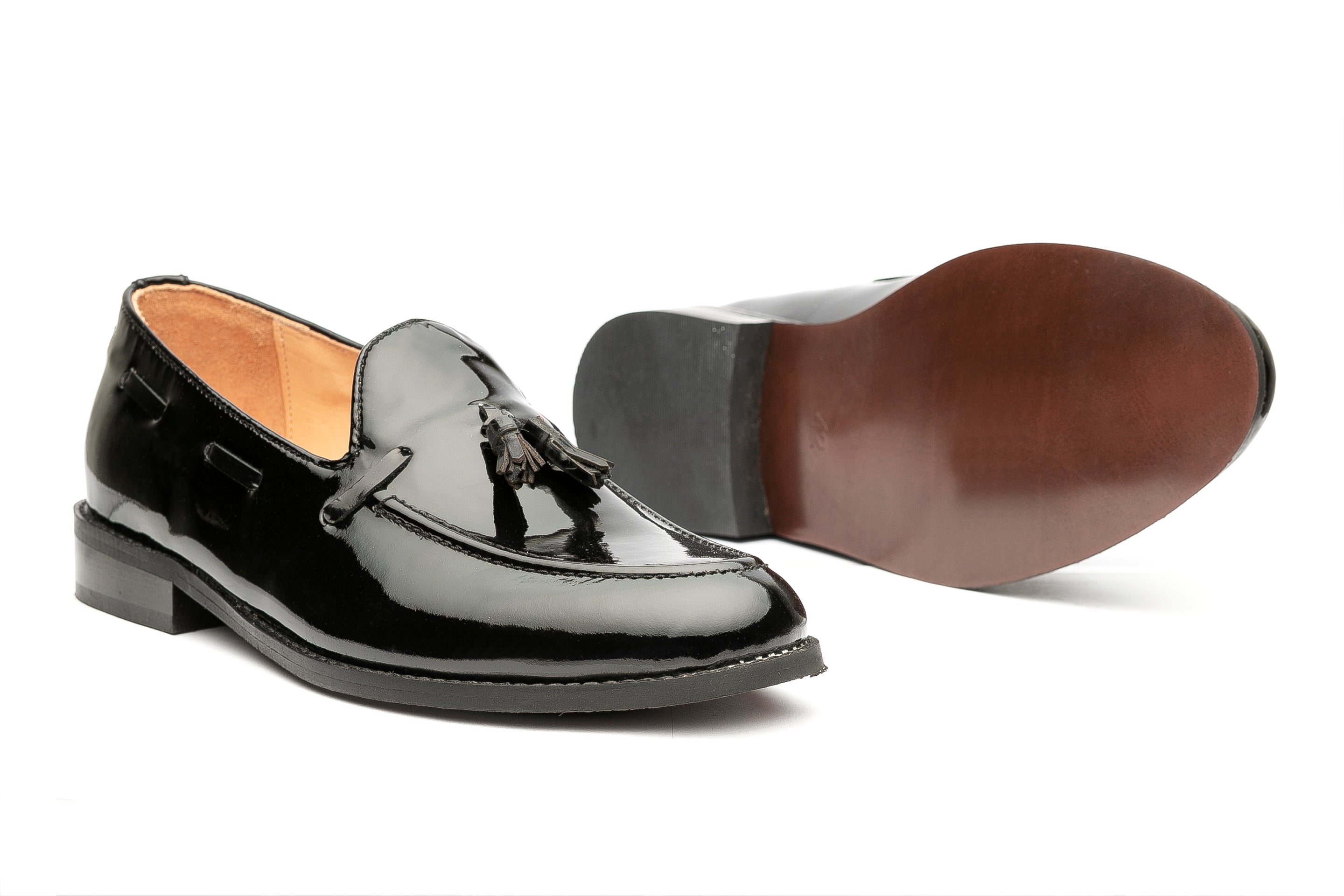 Kash Tassel Loafers - Black Patent - Dapperfeet