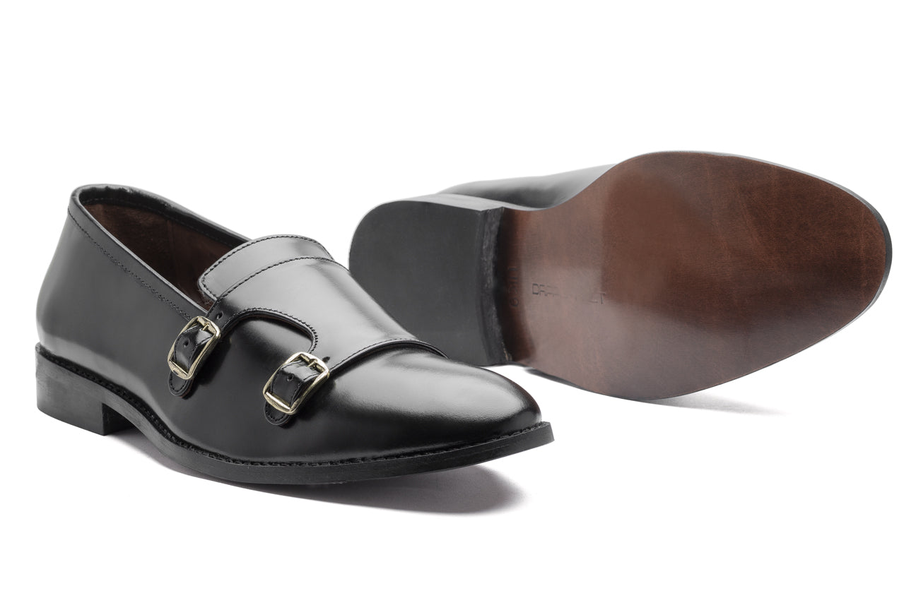 Jacob Monk Straps - Black - Dapperfeet