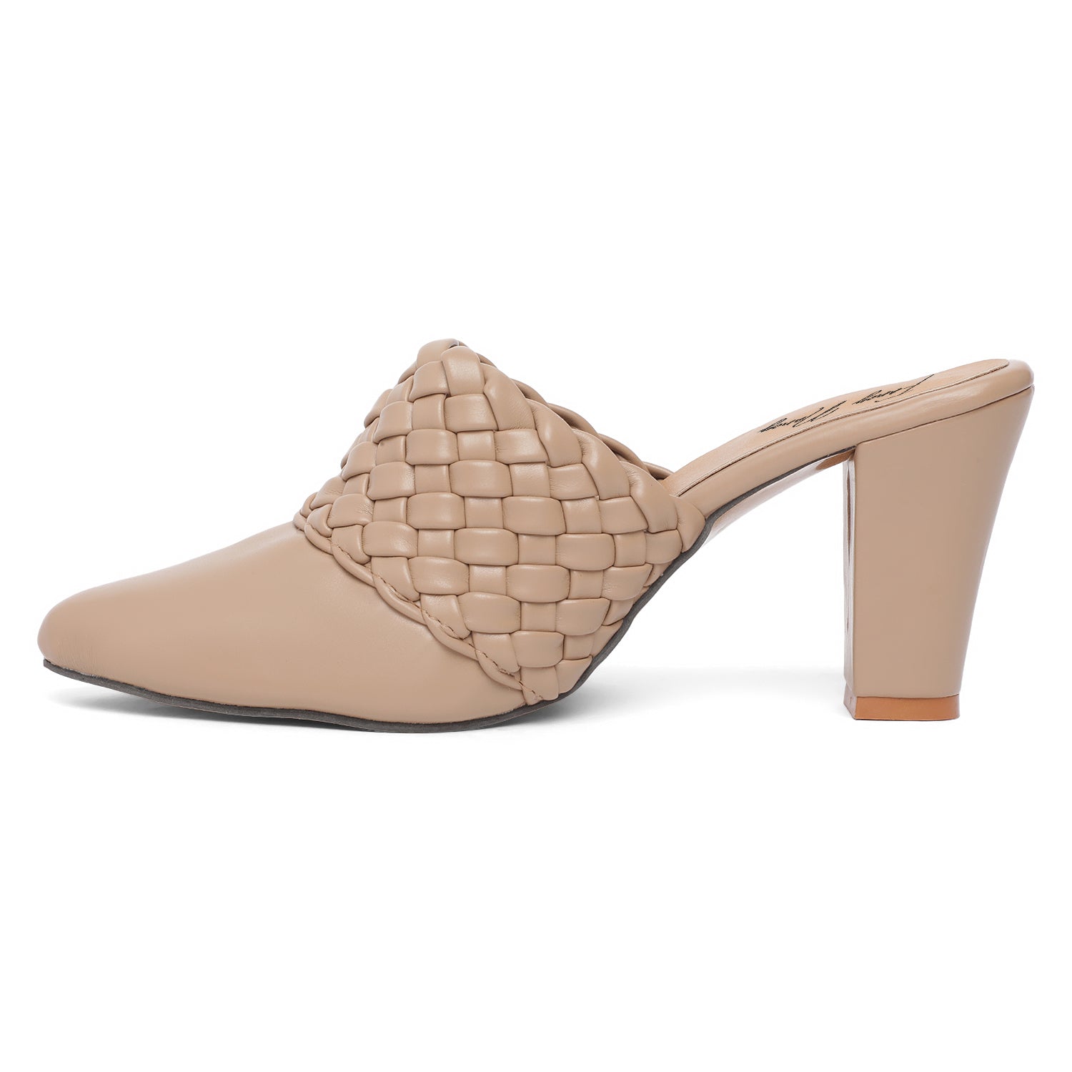 Weaved Mule Sandals - Beige