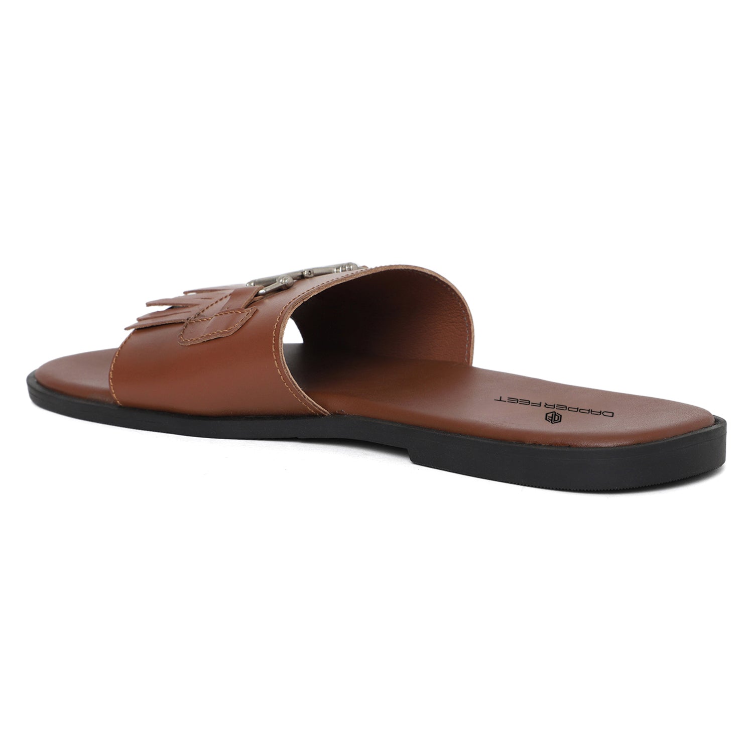Horsebit Buckle Slippers - Tan