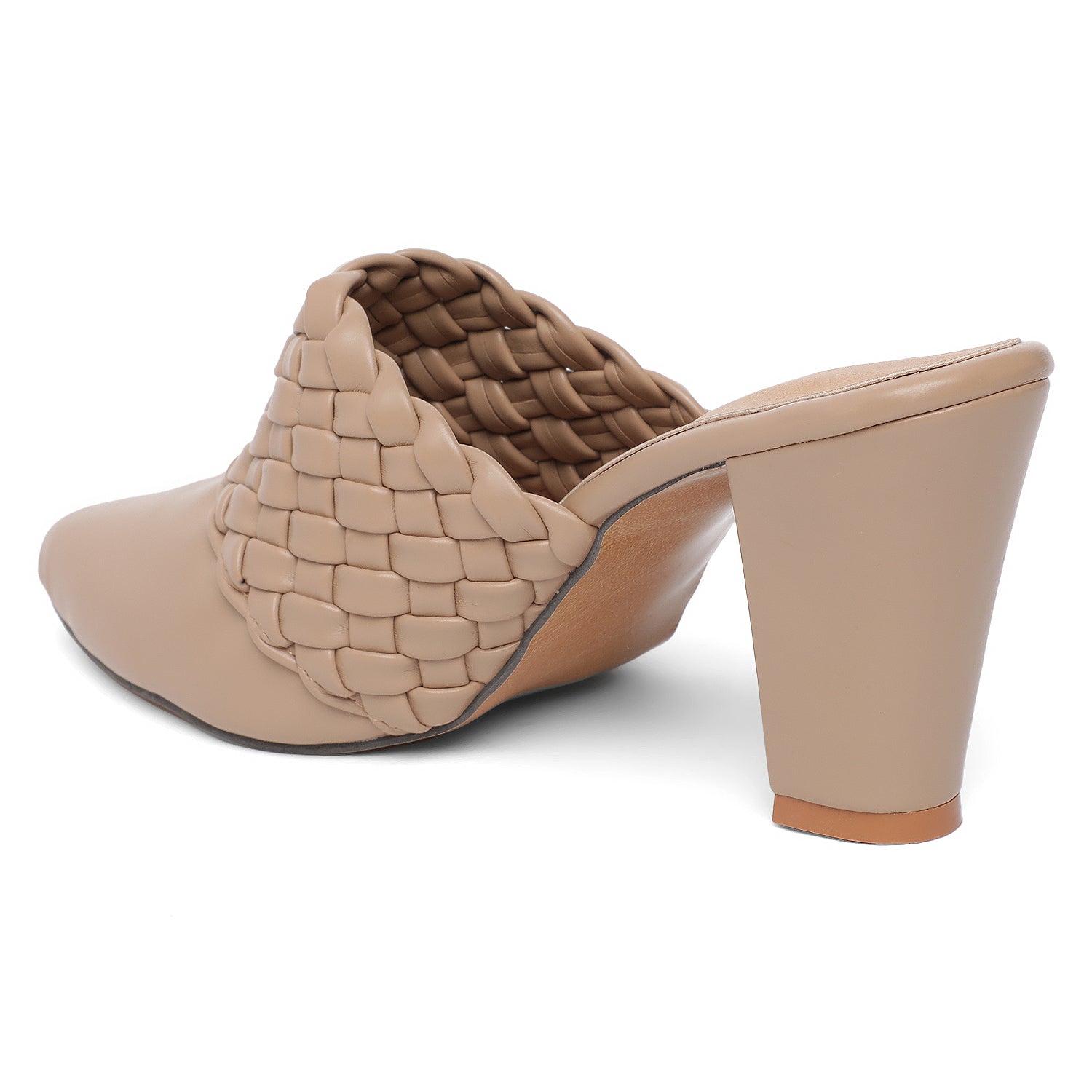 Weaved Mule Sandals - Beige