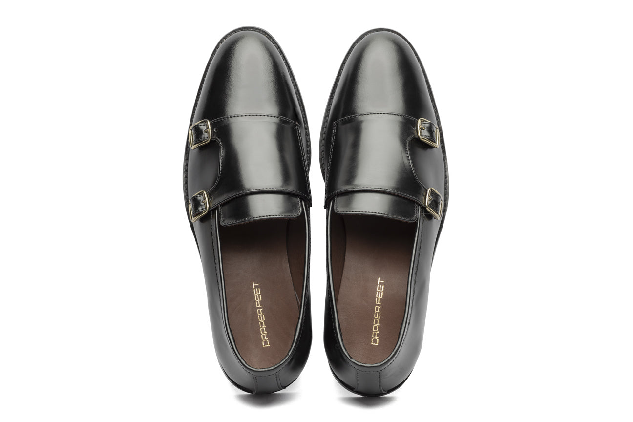 Jacob Monk Straps - Black - Dapperfeet