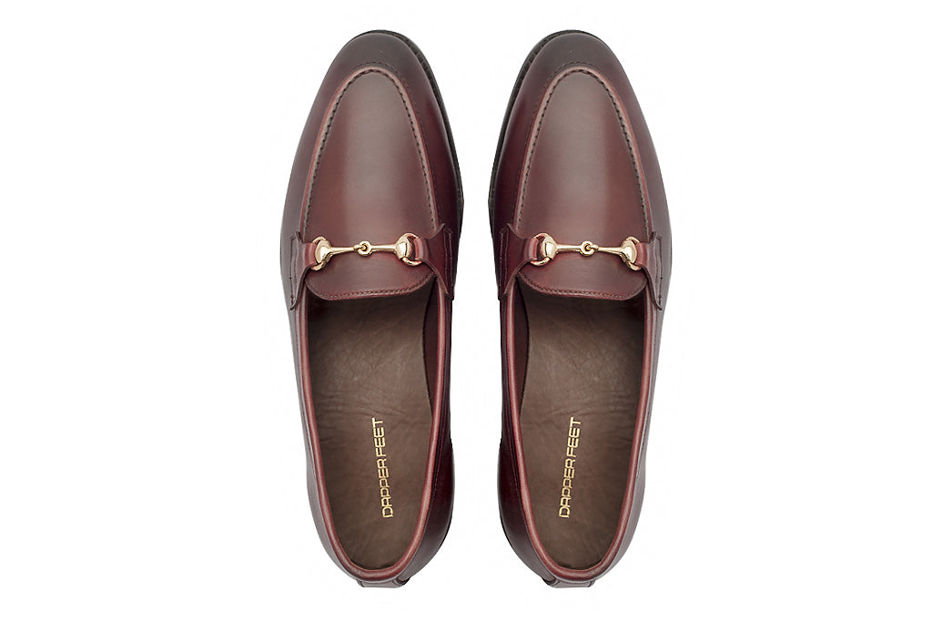 Charma Buckle Loafers – Cherry - Dapperfeet