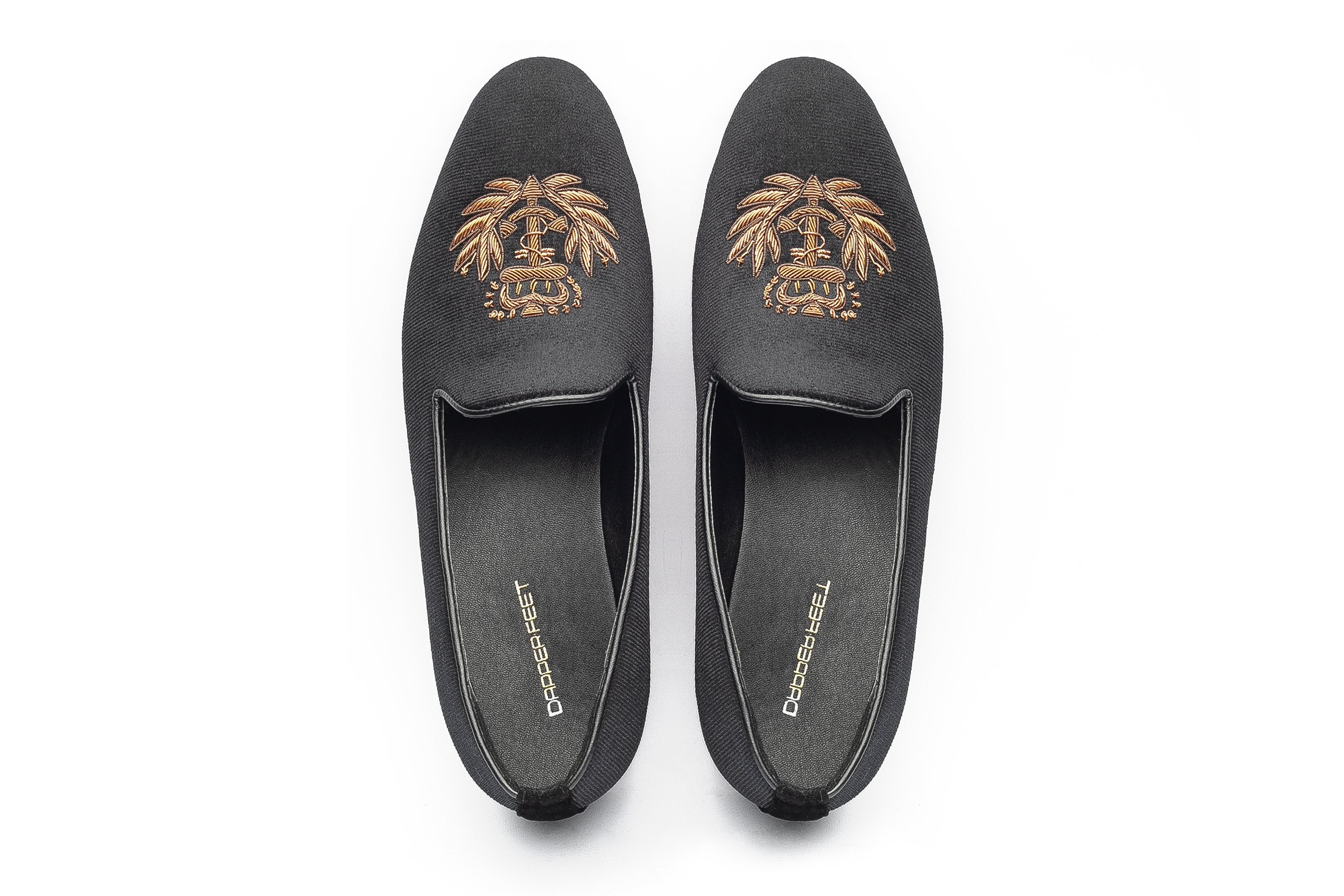 Fred Arrow Zardozi Slipons - Black - Dapperfeet