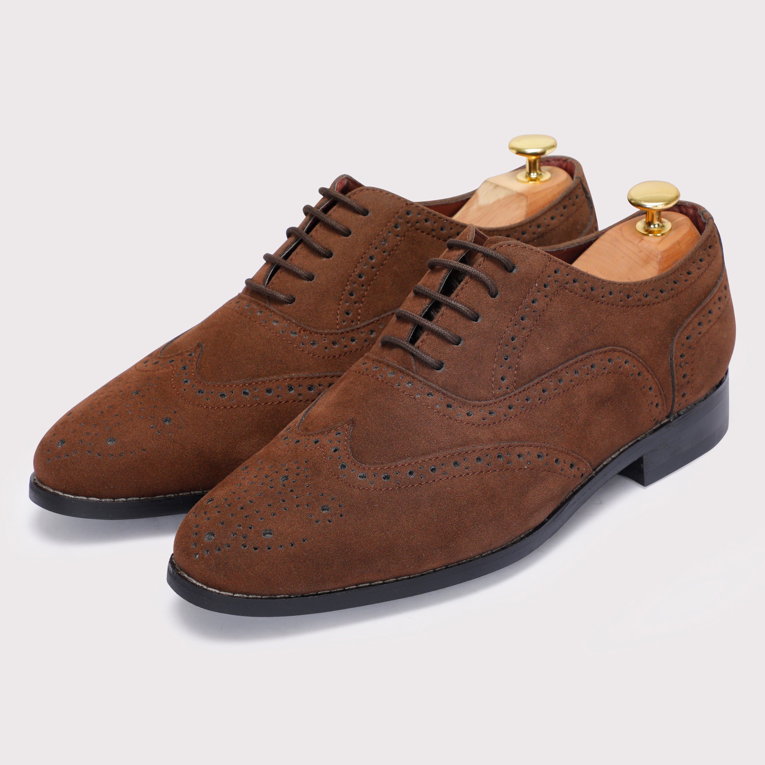Forrero Suede Brogues - Brown - Dapperfeet