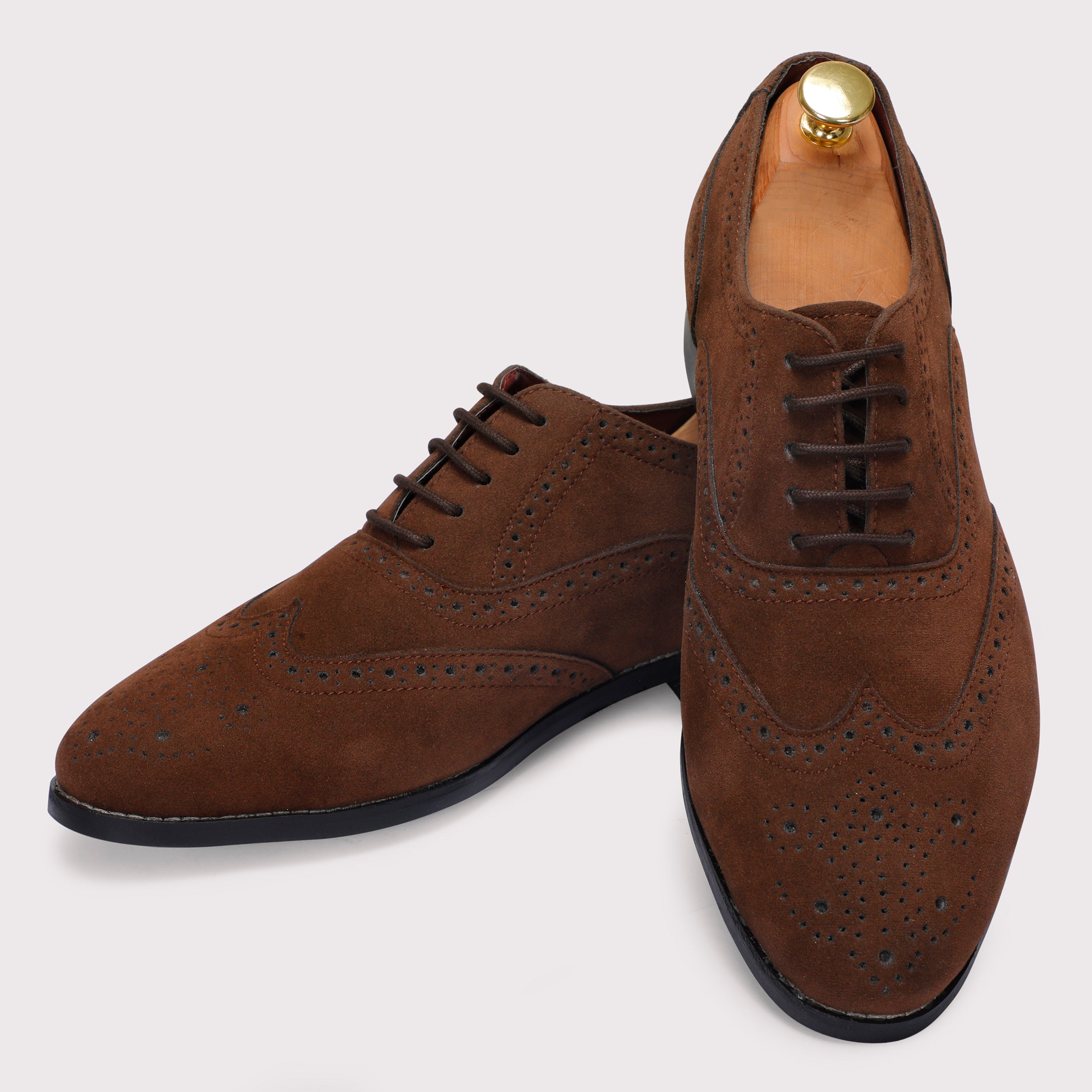 Forrero Suede Brogues - Brown - Dapperfeet
