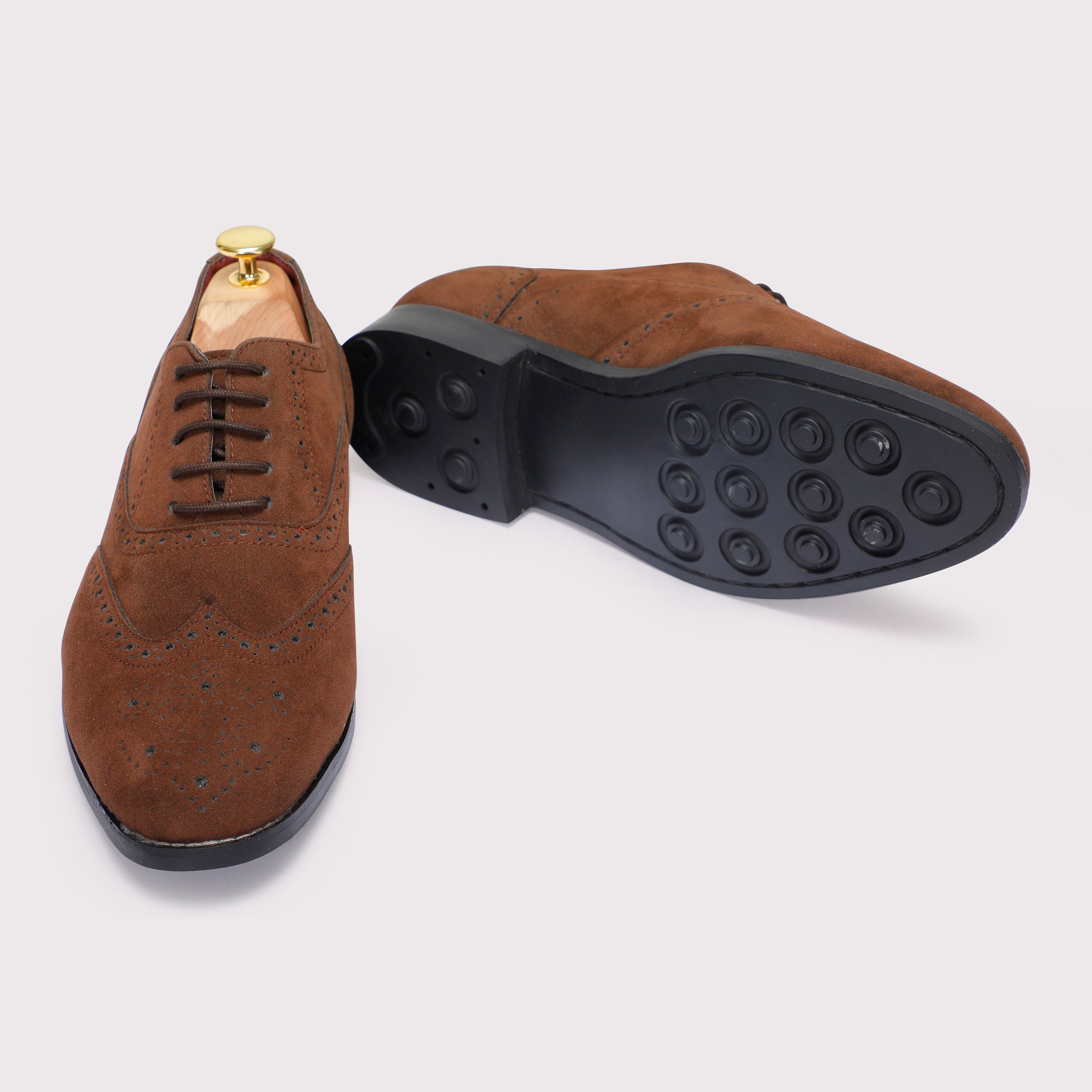 Forrero Suede Brogues - Brown - Dapperfeet