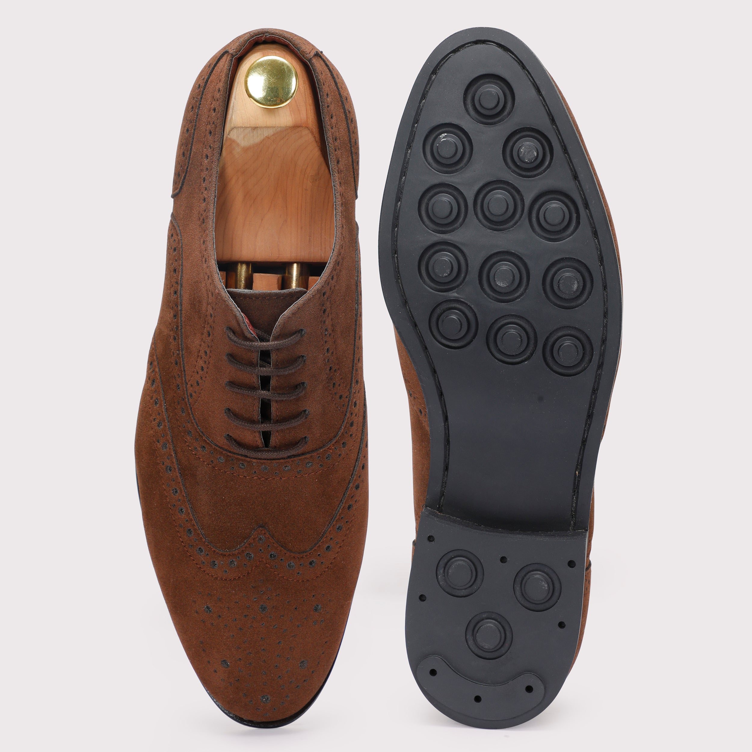 Forrero Suede Brogues - Brown - Dapperfeet
