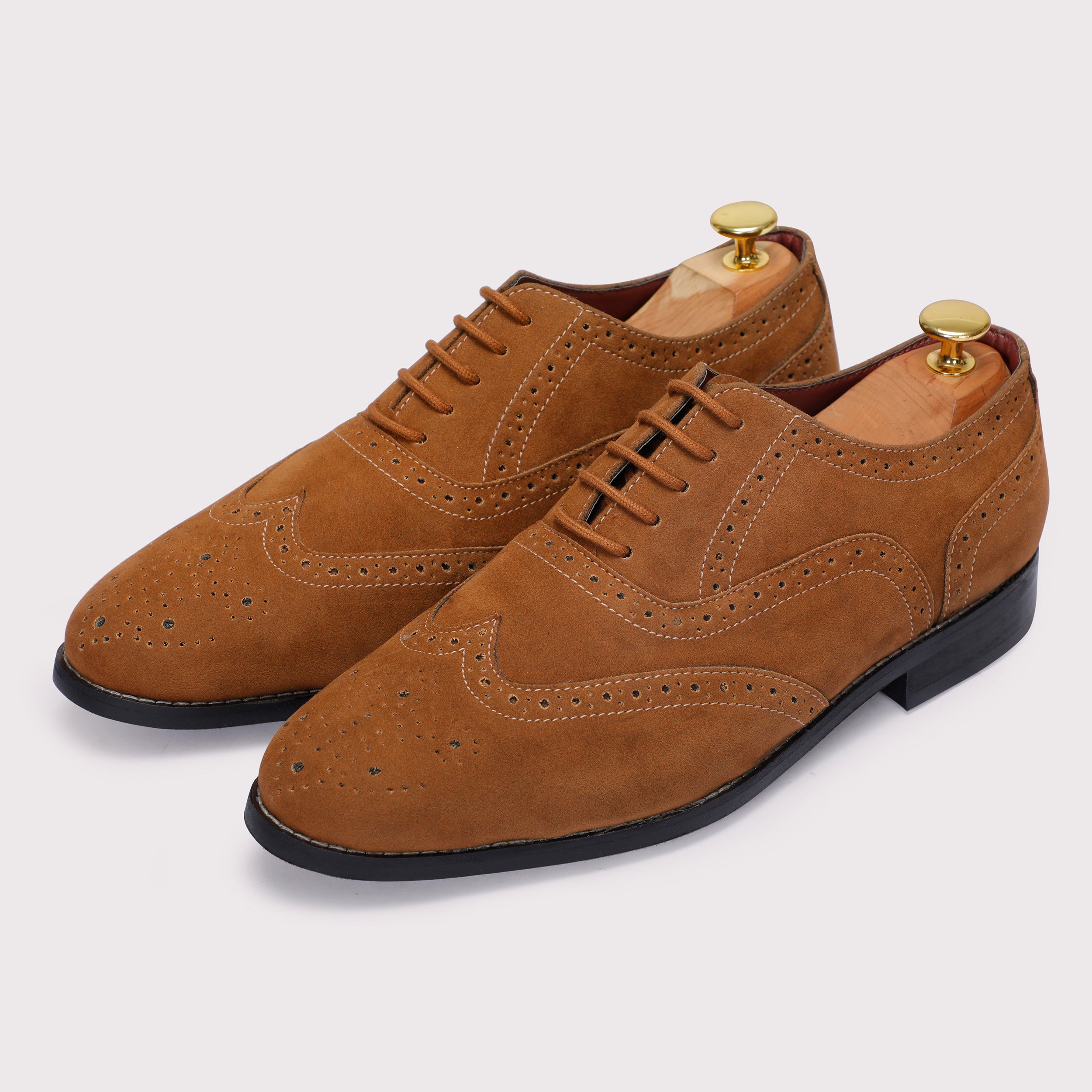 Forrero Suede Brogues - Tan - Dapperfeet