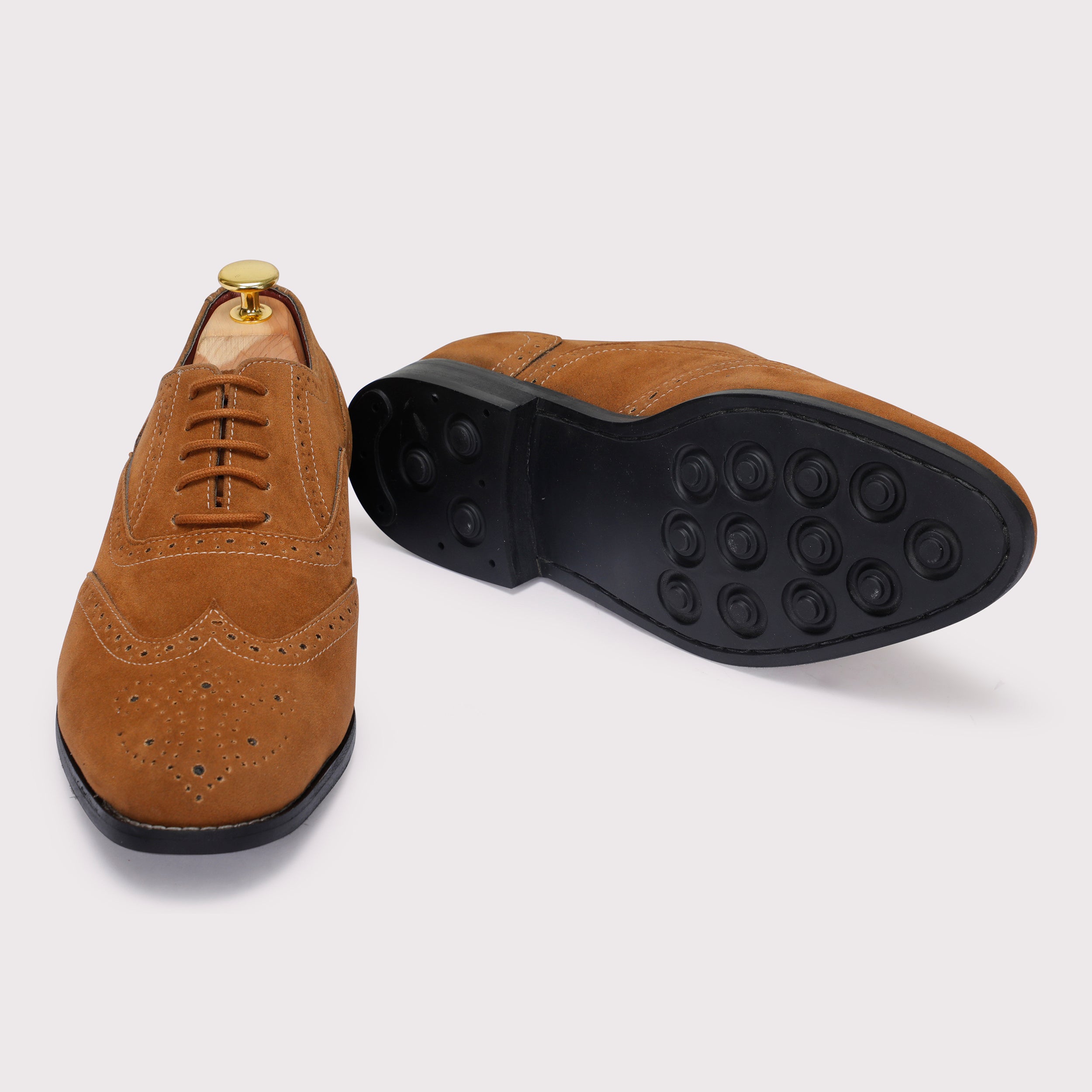 Forrero Suede Brogues - Tan - Dapperfeet