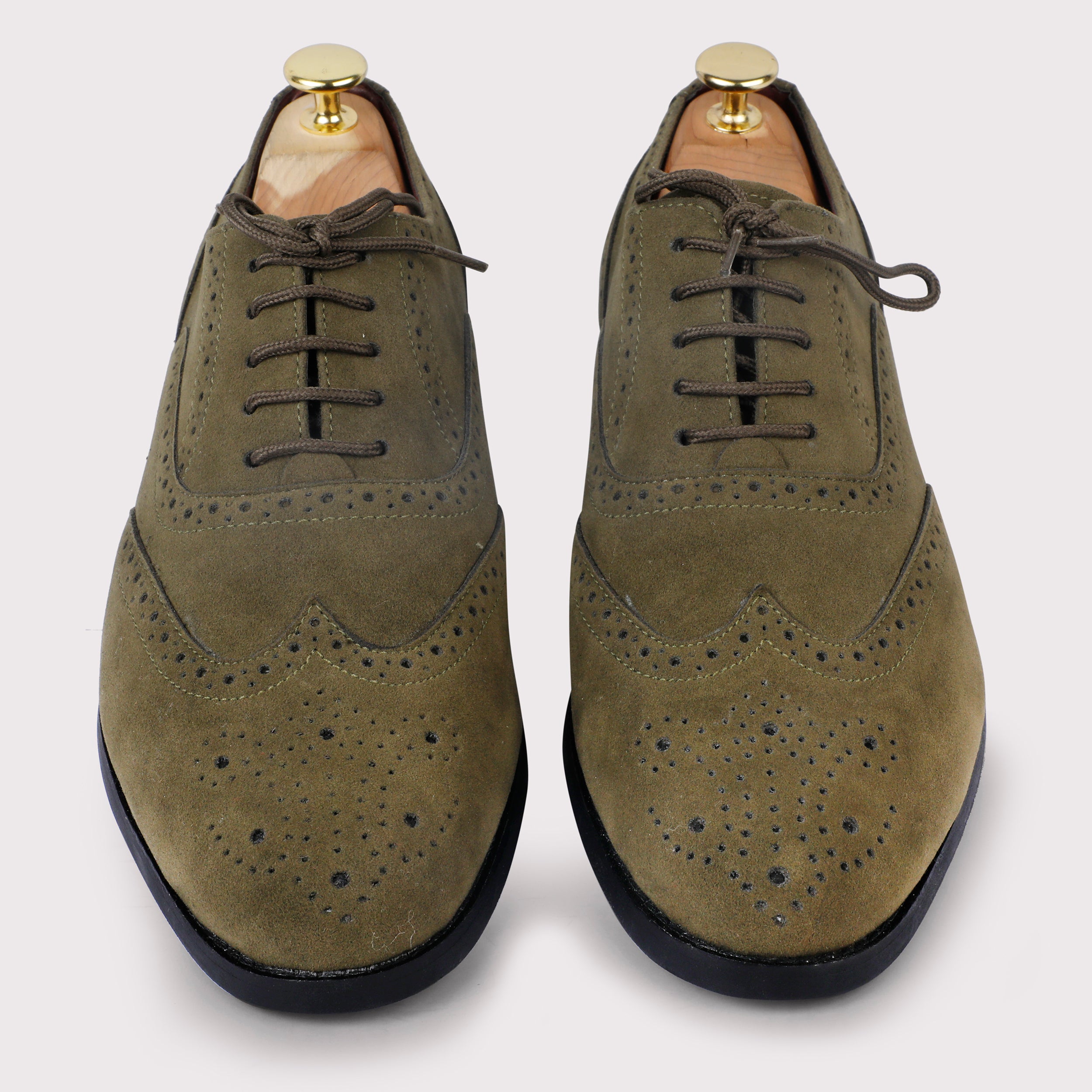 Forrero Suede Brogues - Olive Green