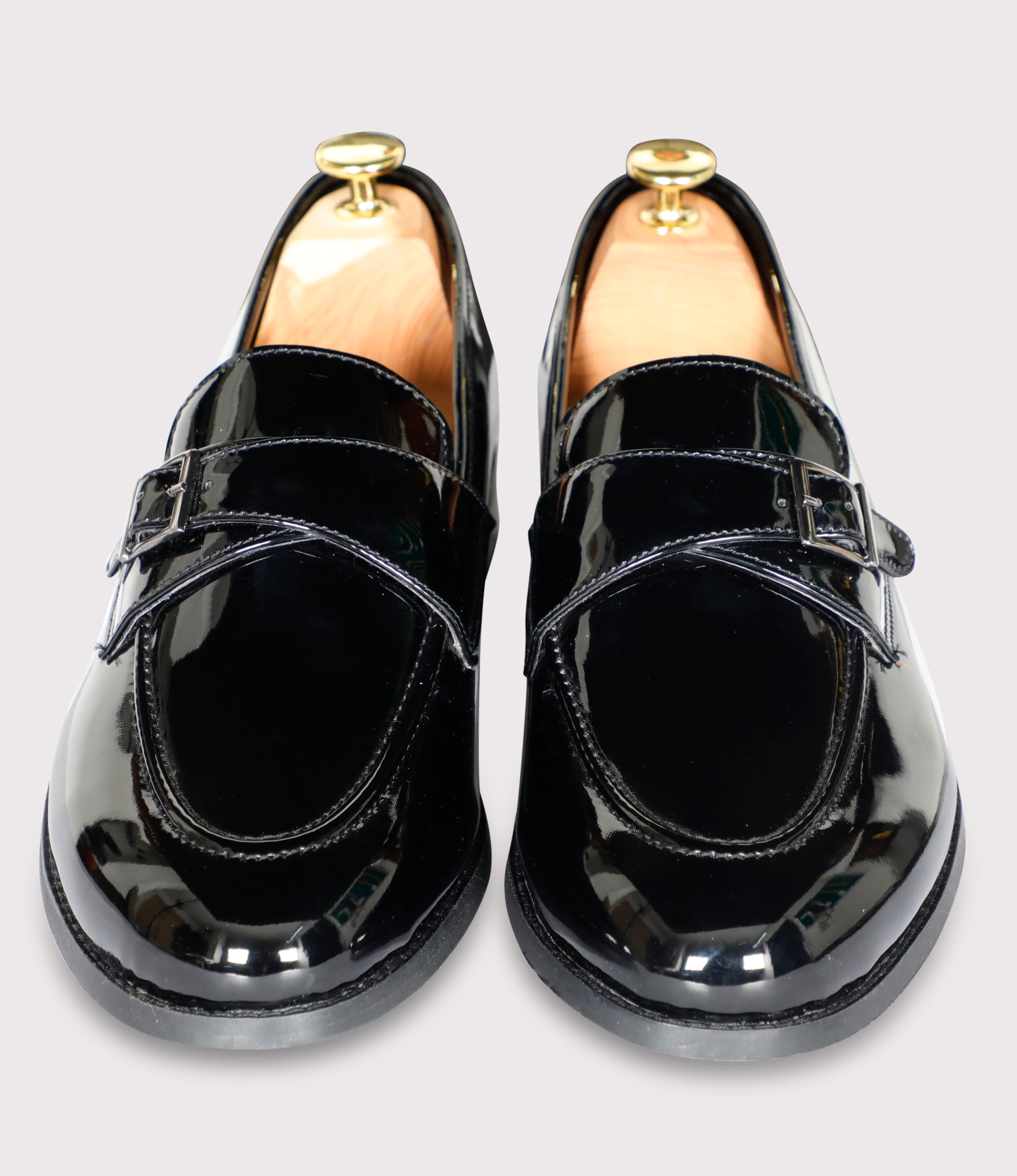 Macan Single Monks - Black Patent - Dapperfeet