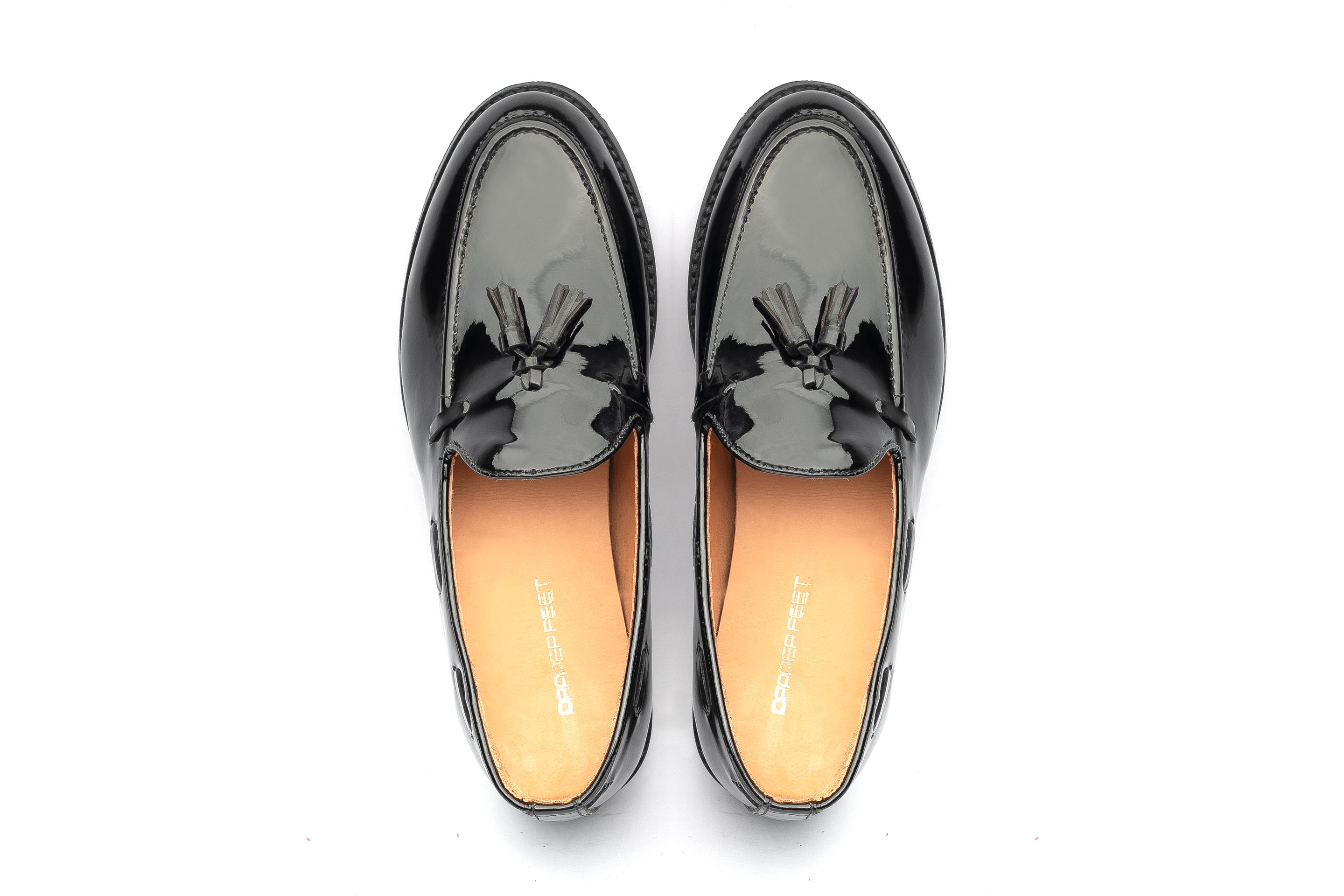Kash Tassel Loafers - Black Patent - Dapperfeet