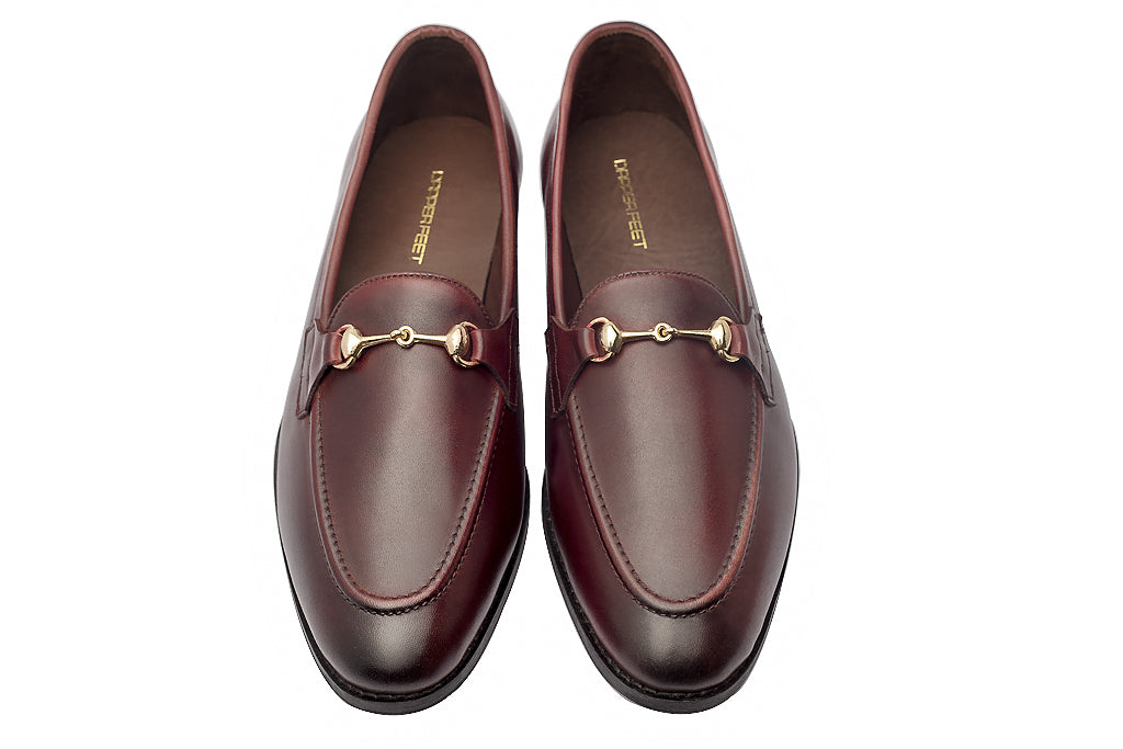 Charma Buckle Loafers – Cherry - Dapperfeet