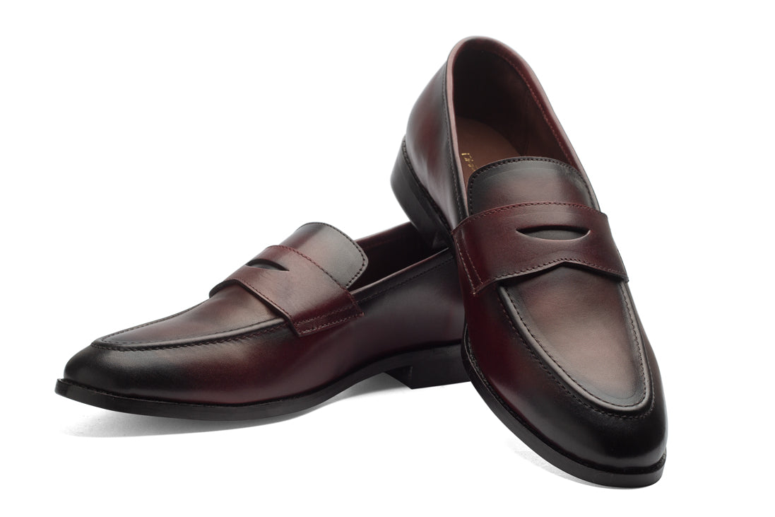 Penny Loafers - Cherry - Dapperfeet