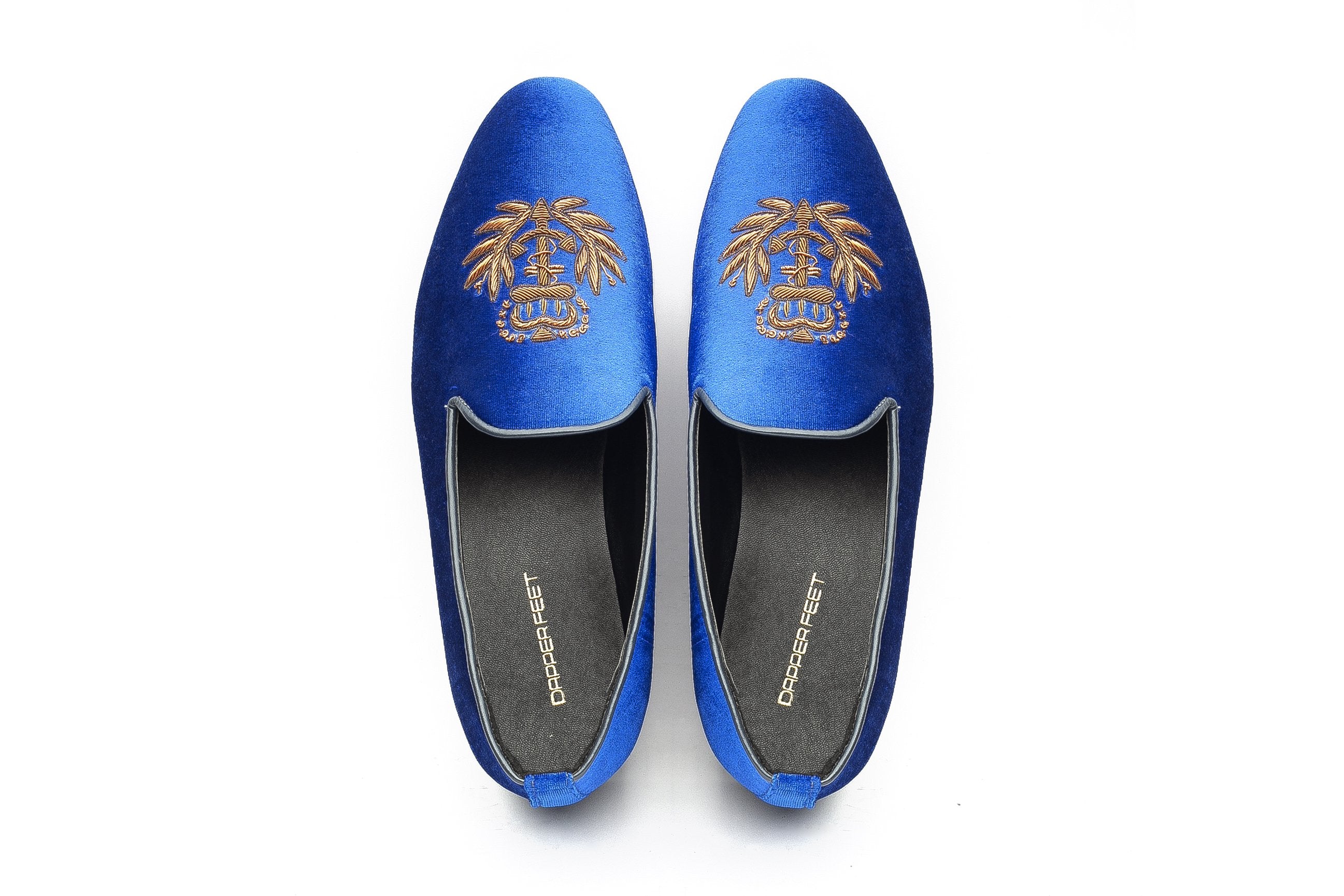 Fred Arrow Zardozi Slipons - Blue - Dapperfeet
