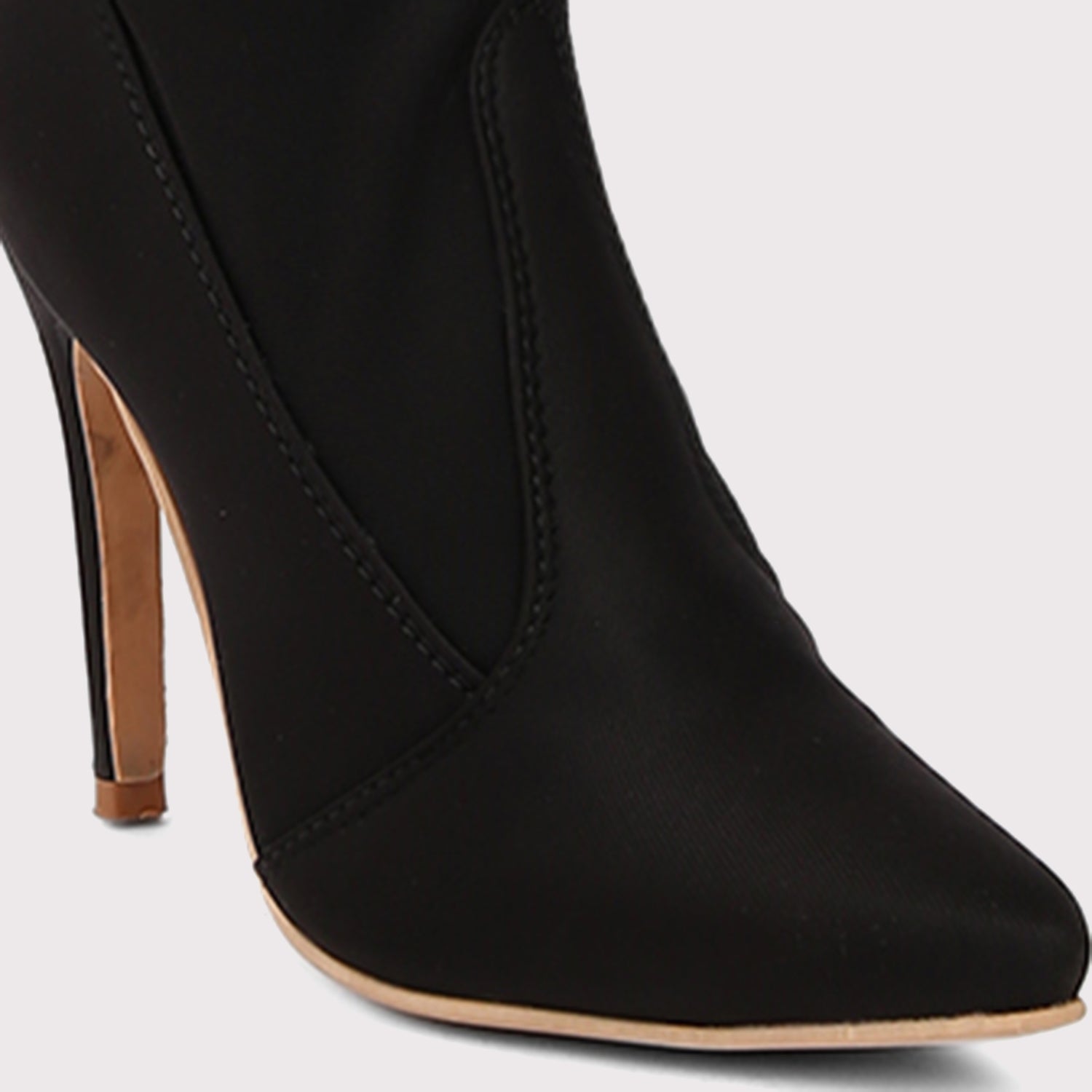 Knee High Stiletto Boots - Black