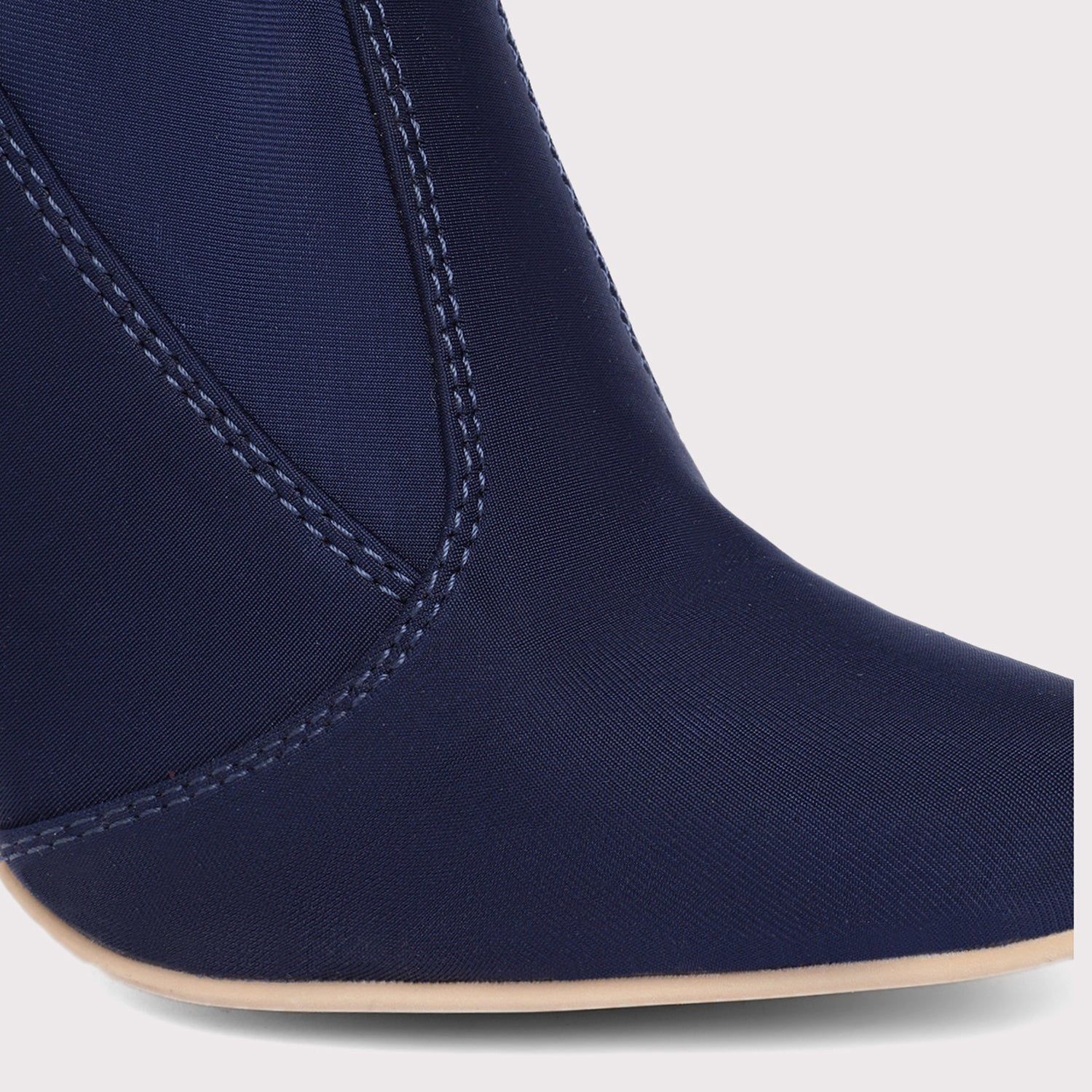 Knee High Stiletto Boots - Navy Blue