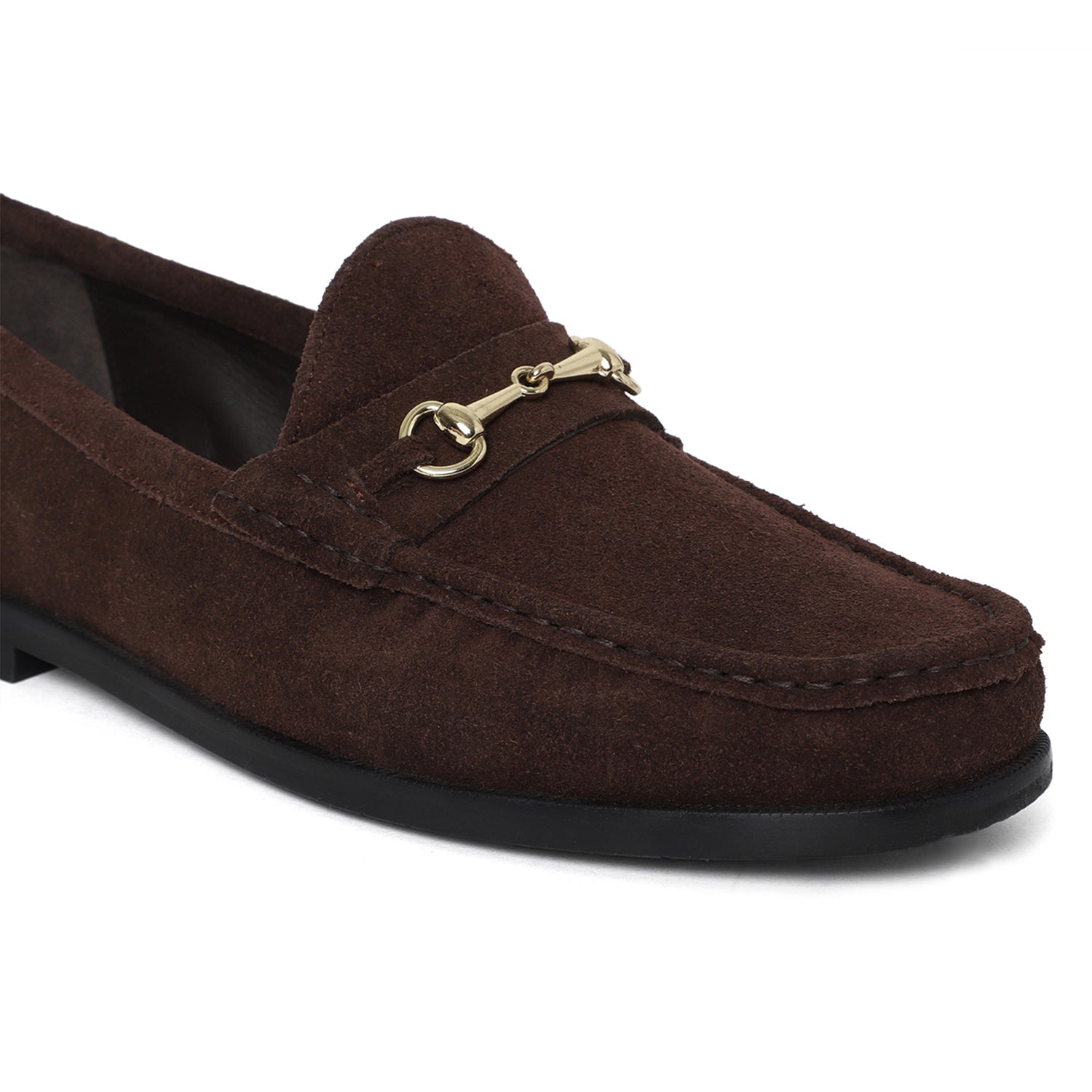 Stanley Suede Horsebit Mocassins - Brown