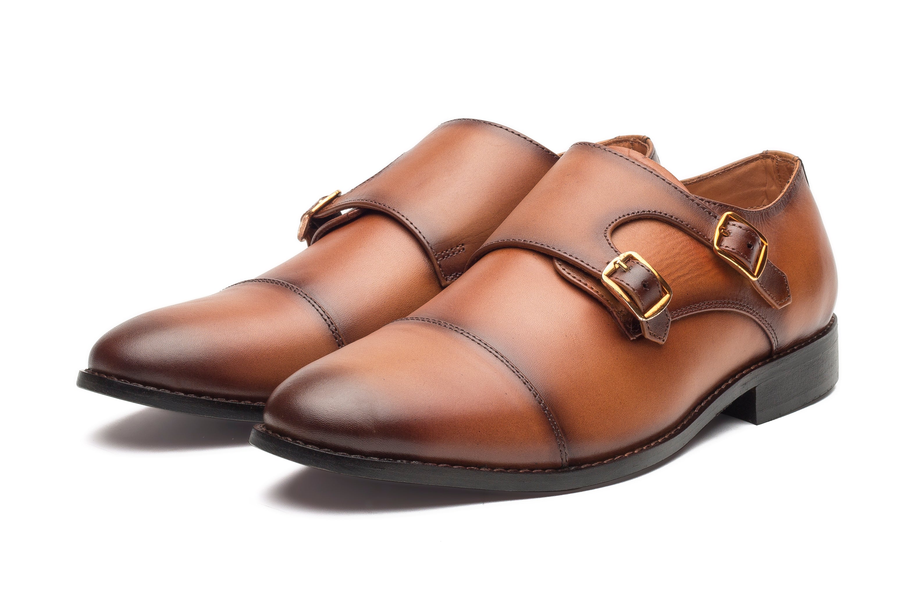 Baldwin Monk Straps - Tan - Dapperfeet