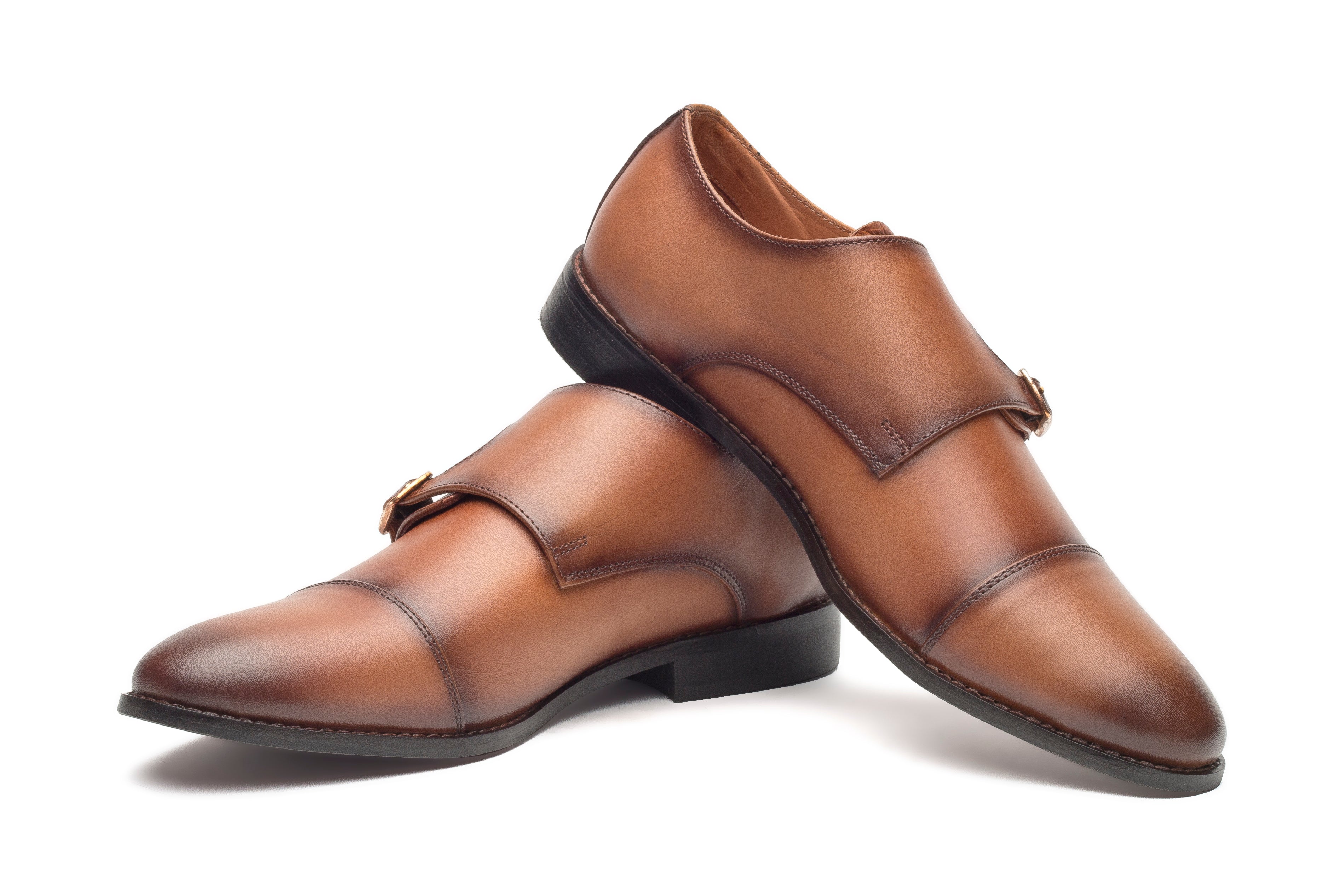 Baldwin Monk Straps - Tan - Dapperfeet