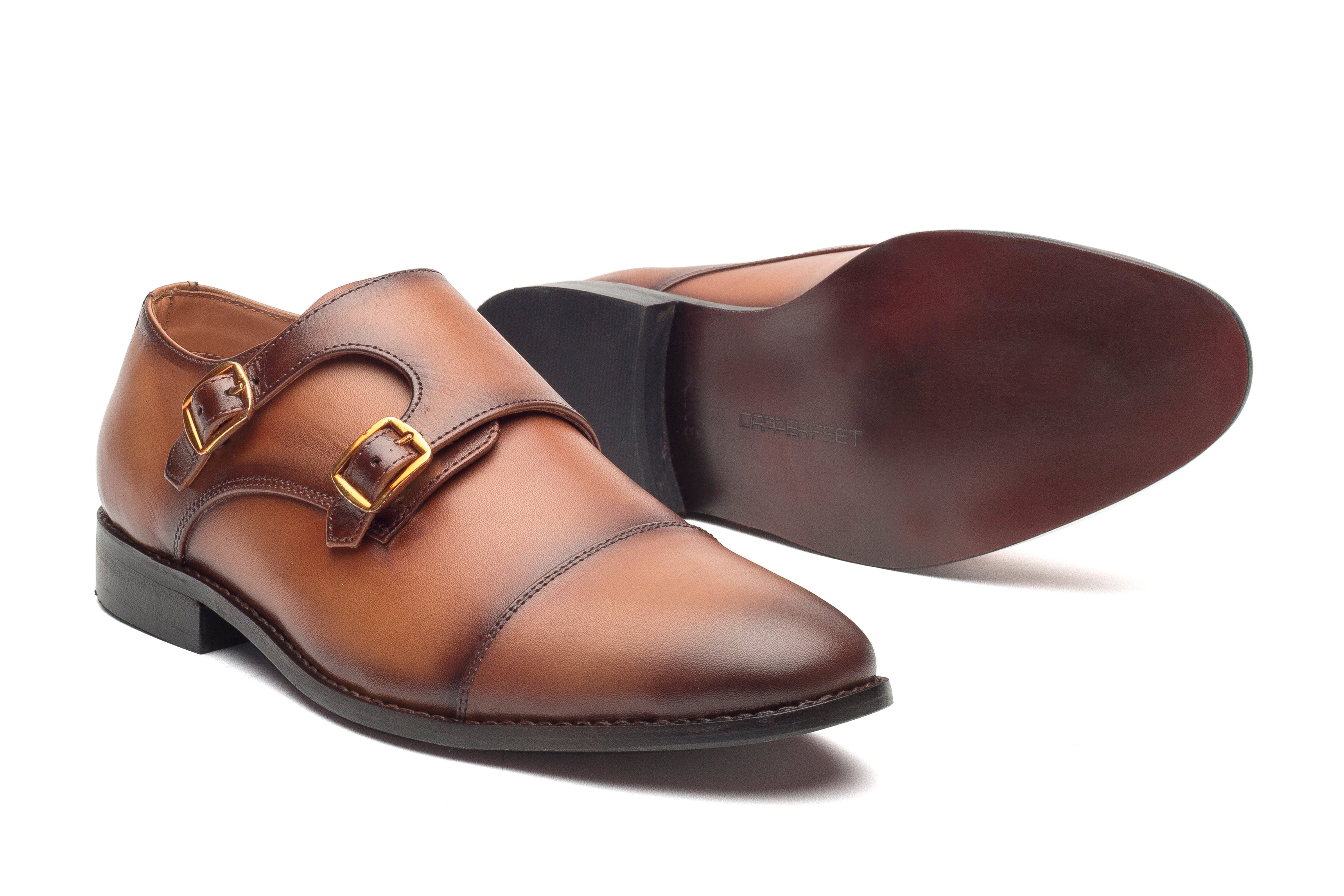 Baldwin Monk Straps - Tan - Dapperfeet