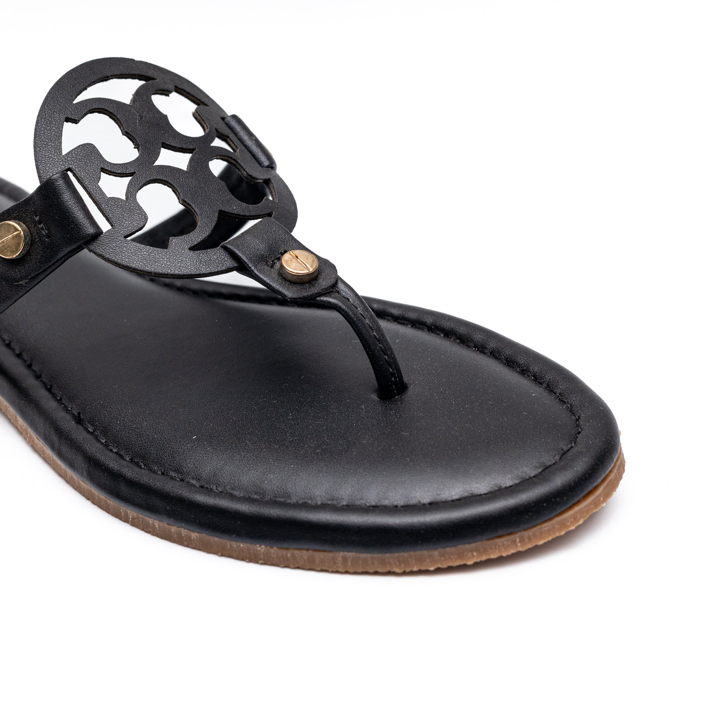 T Shape Flats - Black