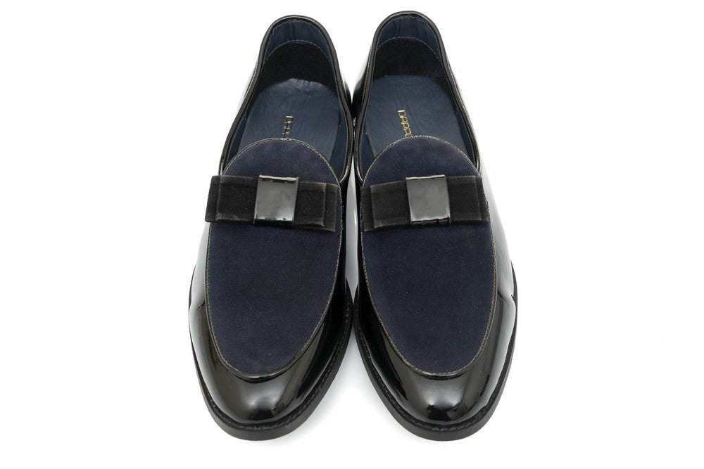 Cashmere Patent SlipOn - Midnight Blue - Dapperfeet