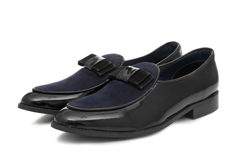Cashmere Patent SlipOn - Midnight Blue - Dapperfeet