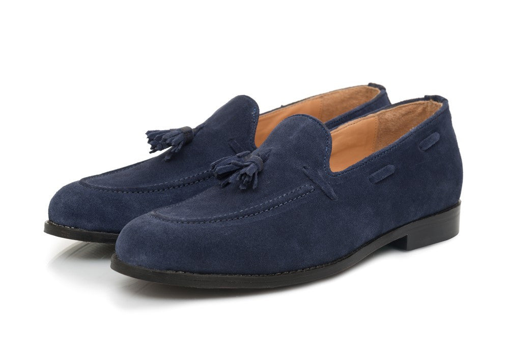 Hampton Tassel Loafers - Midnight Blue - Dapperfeet