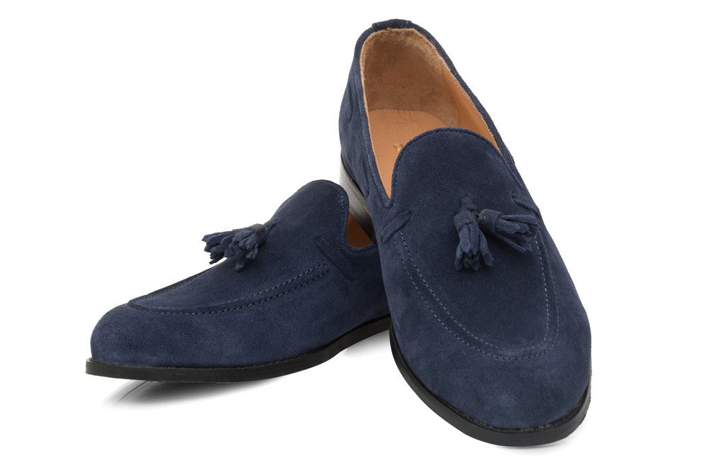 Hampton Tassel Loafers - Midnight Blue - Dapperfeet