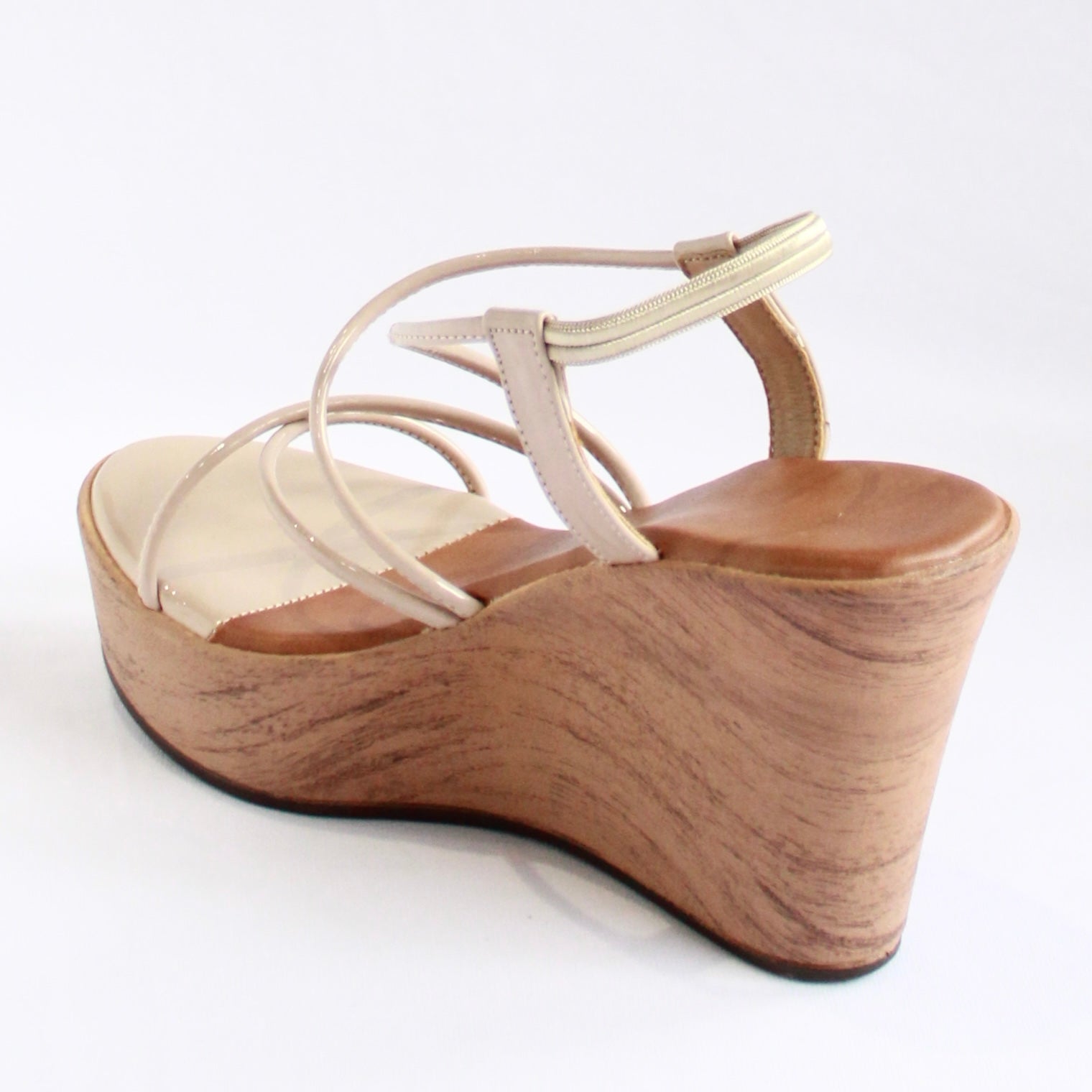 Strappy Wedges - Nude