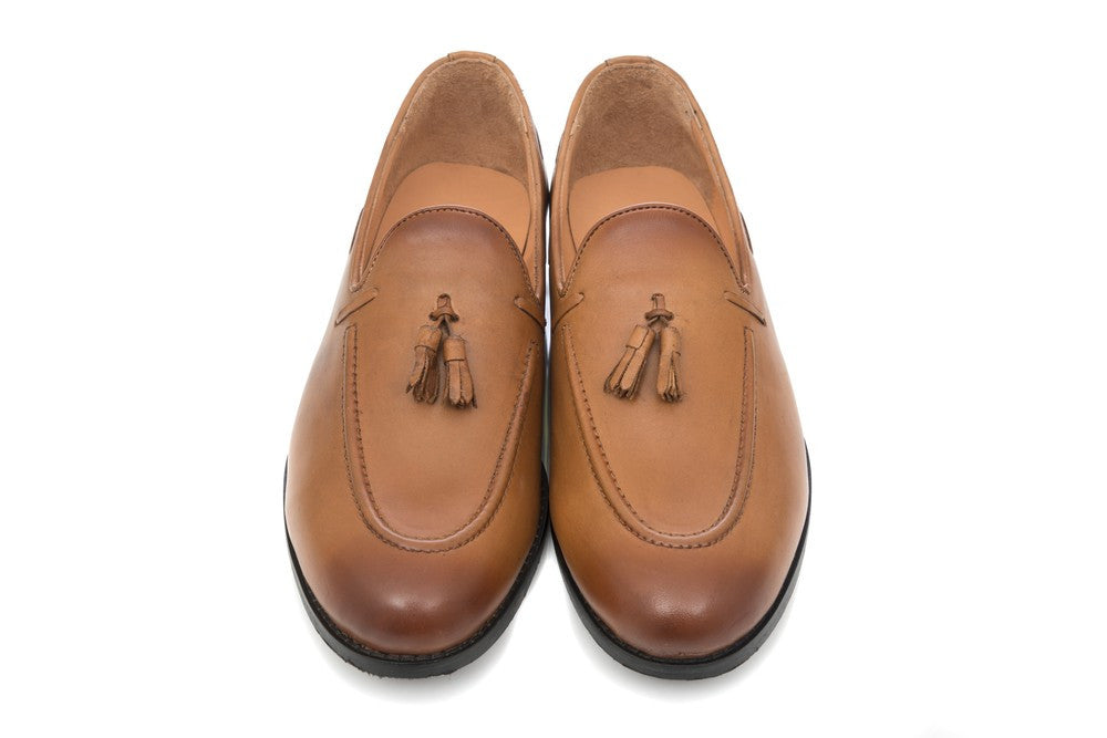 Kash Tassel Loafer - Tan - Dapperfeet