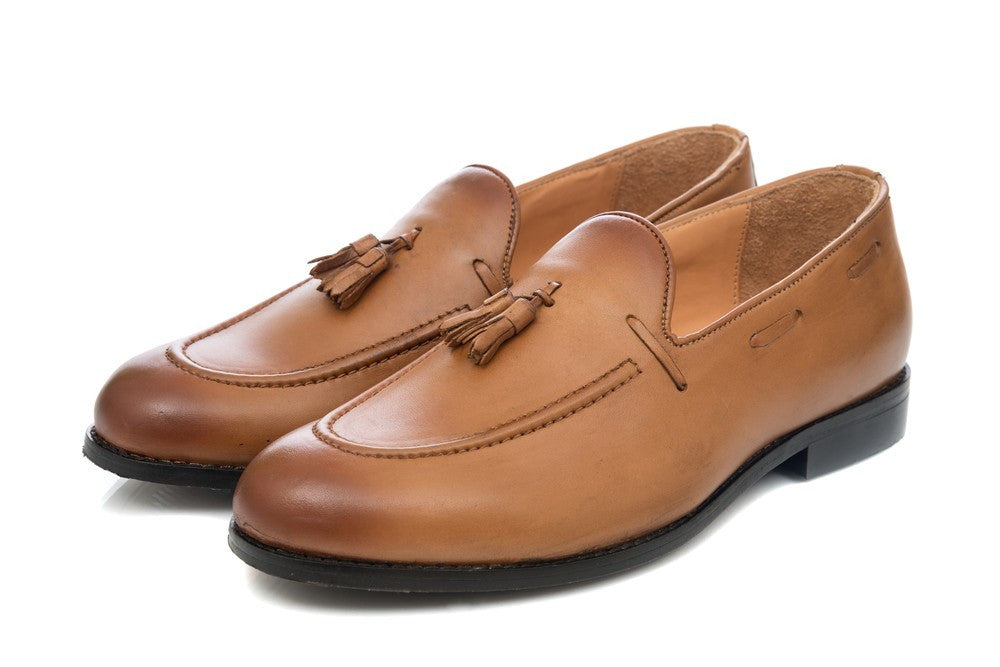Kash Tassel Loafer - Tan - Dapperfeet