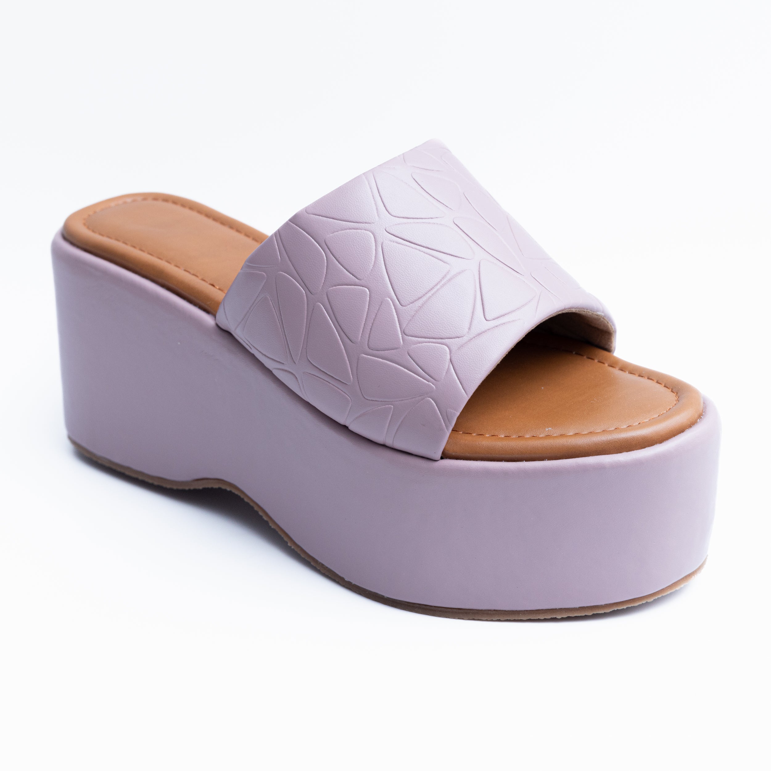 Quilted Chunky Platforms - Mauve