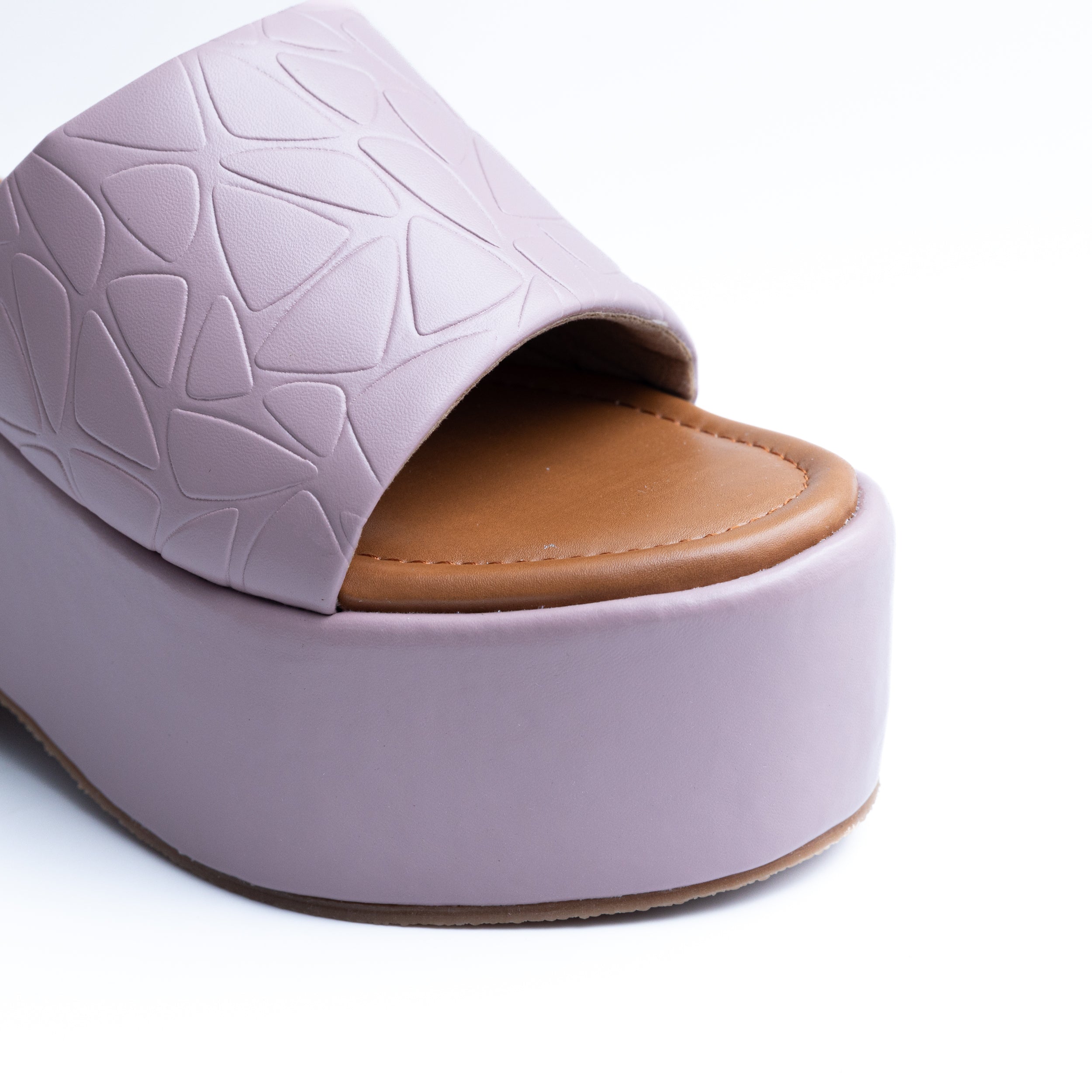 Quilted Chunky Platforms - Mauve