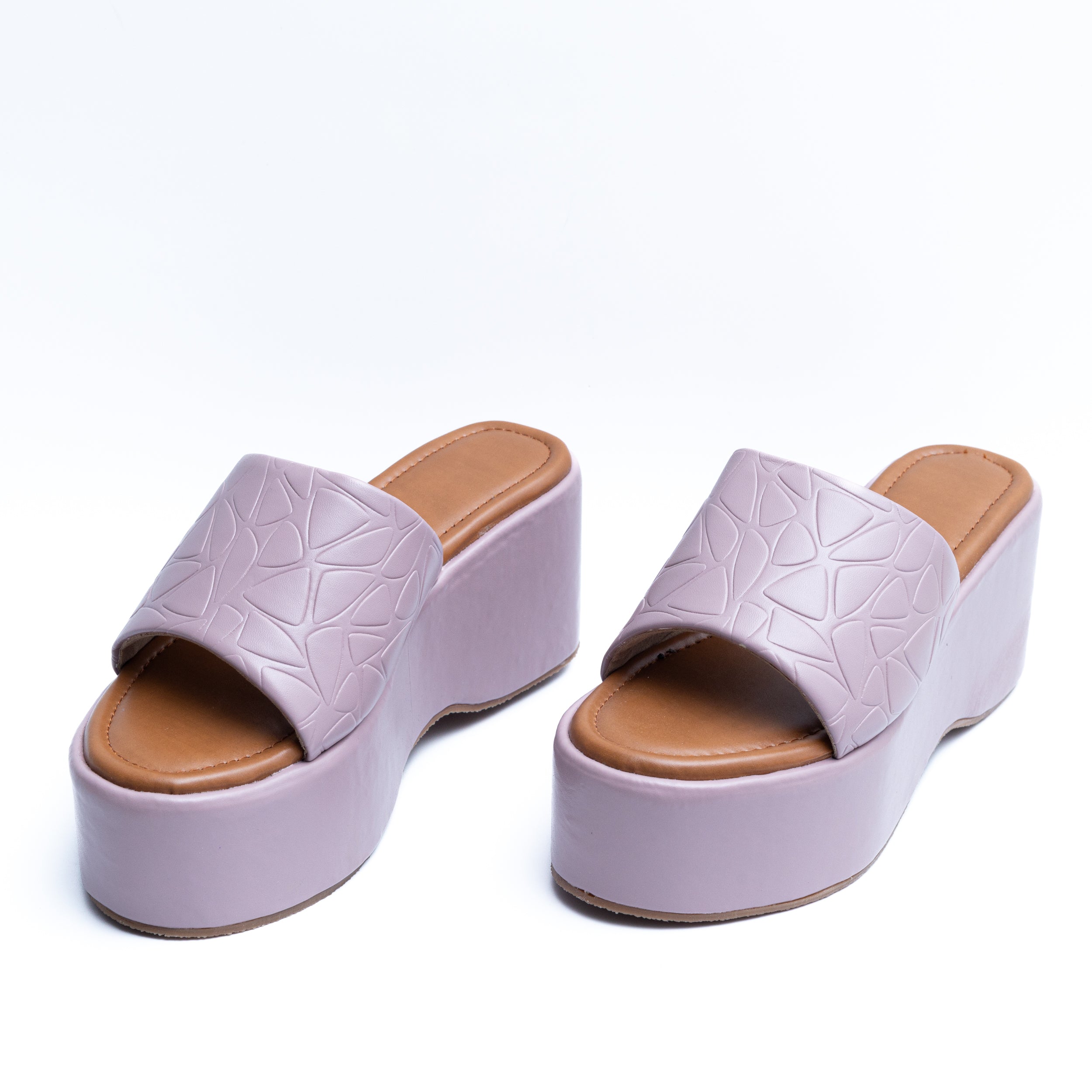 Quilted Chunky Platforms - Mauve