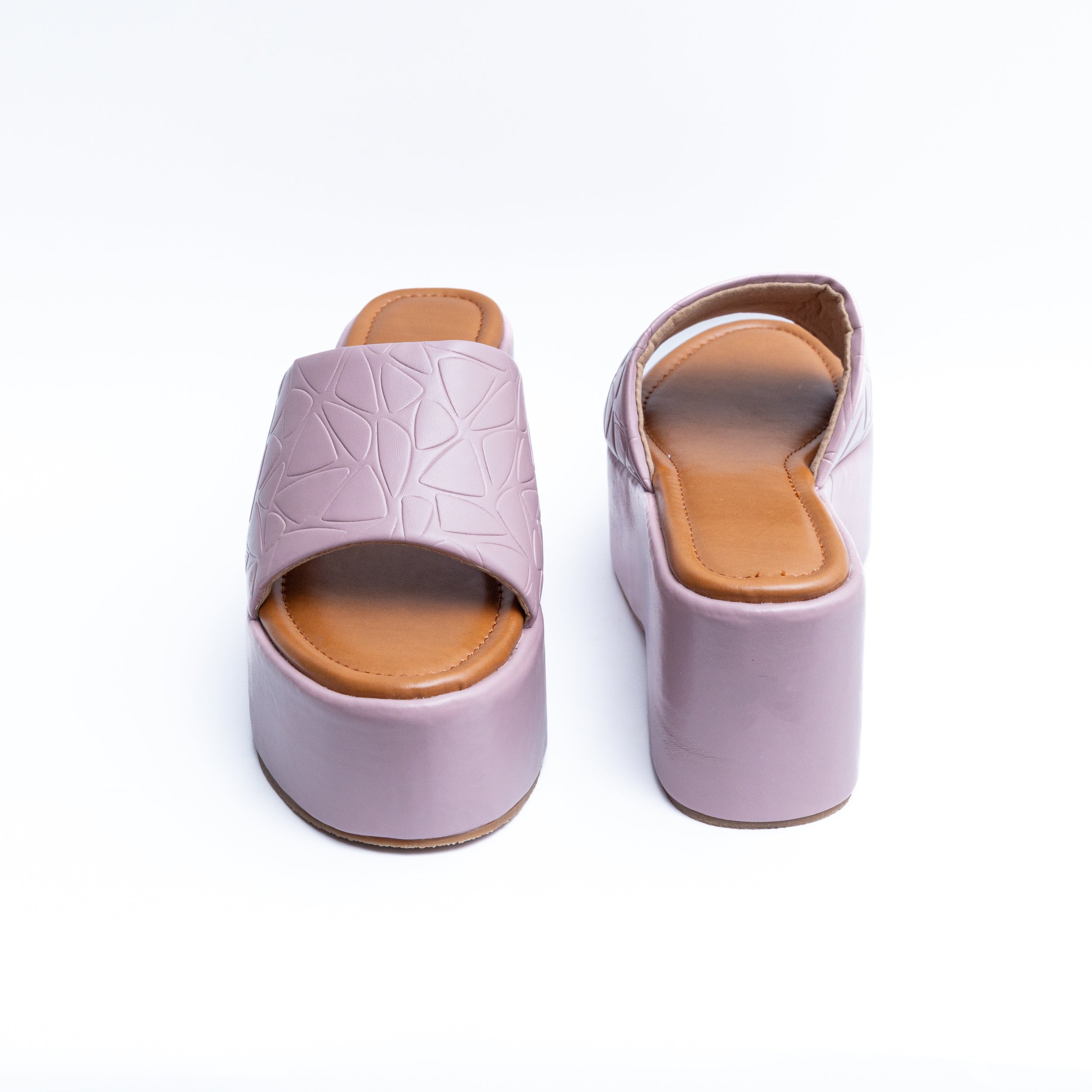 Quilted Chunky Platforms - Mauve