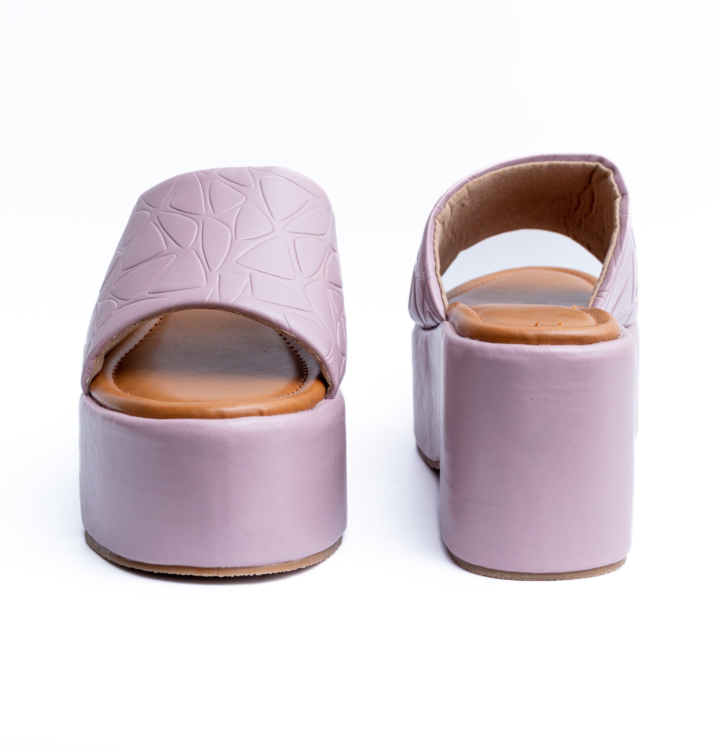 Quilted Chunky Platforms - Mauve