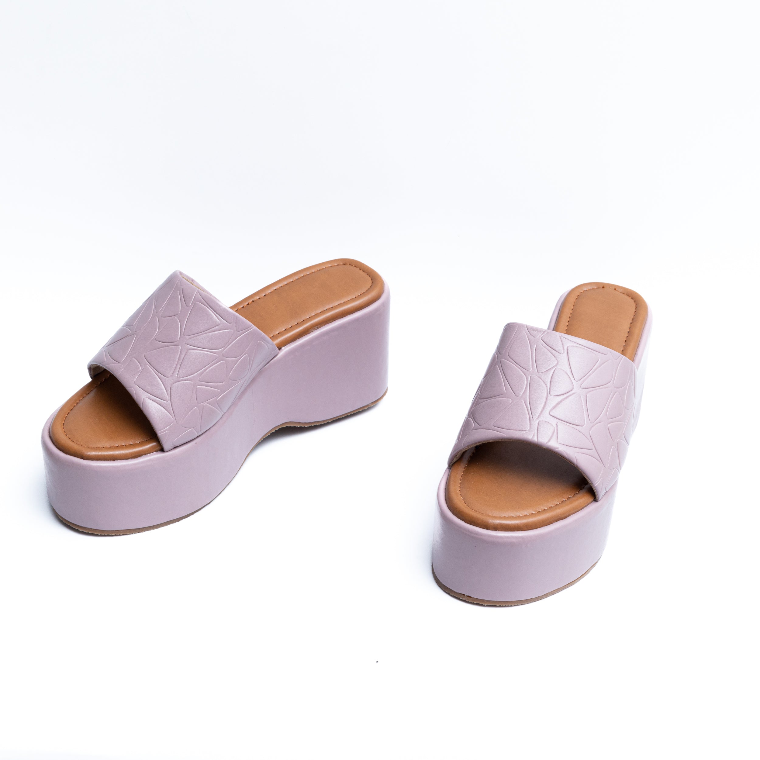 Quilted Chunky Platforms - Mauve