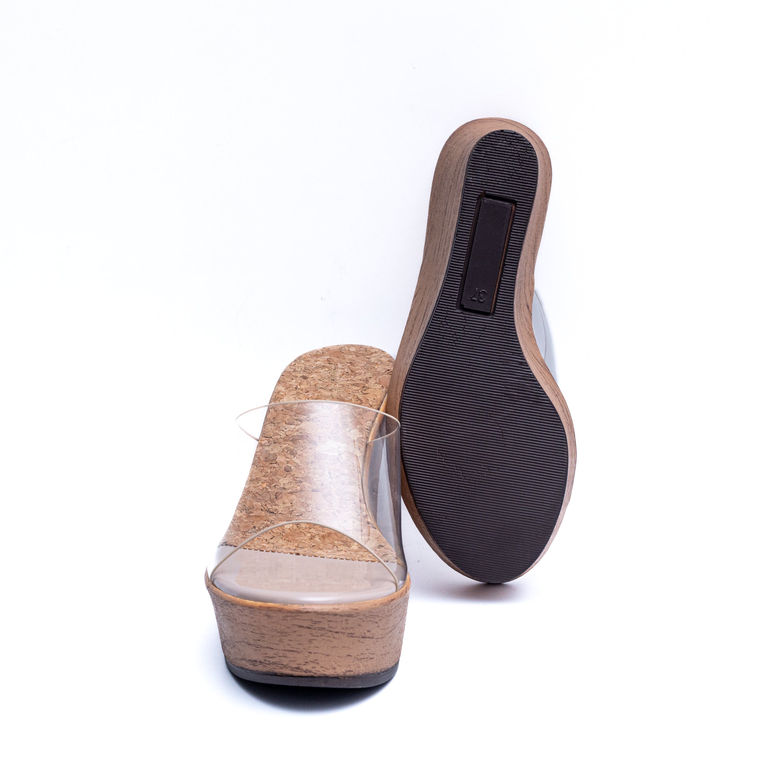 Transy Wedges - Nude