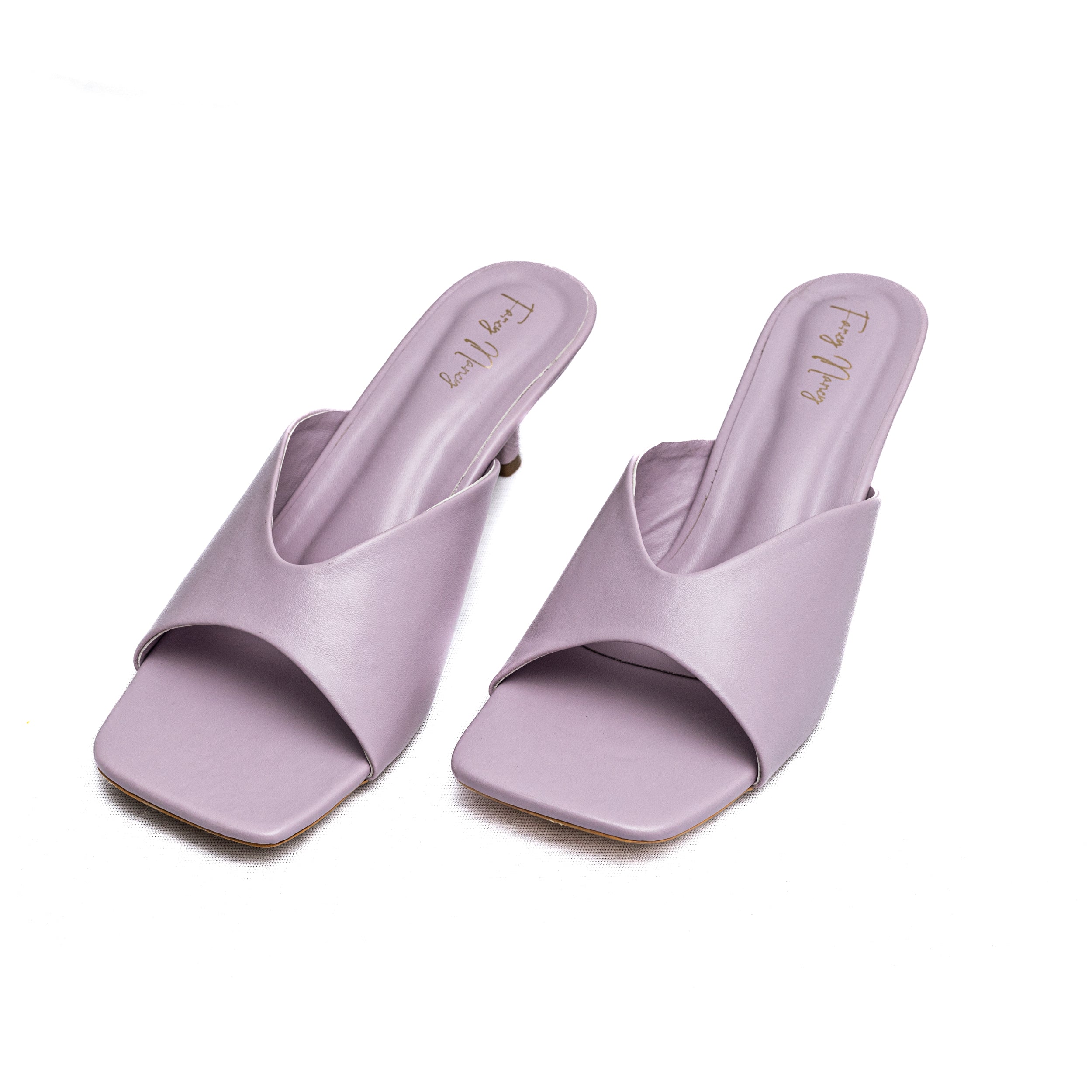 Open Toe Mules - Purple