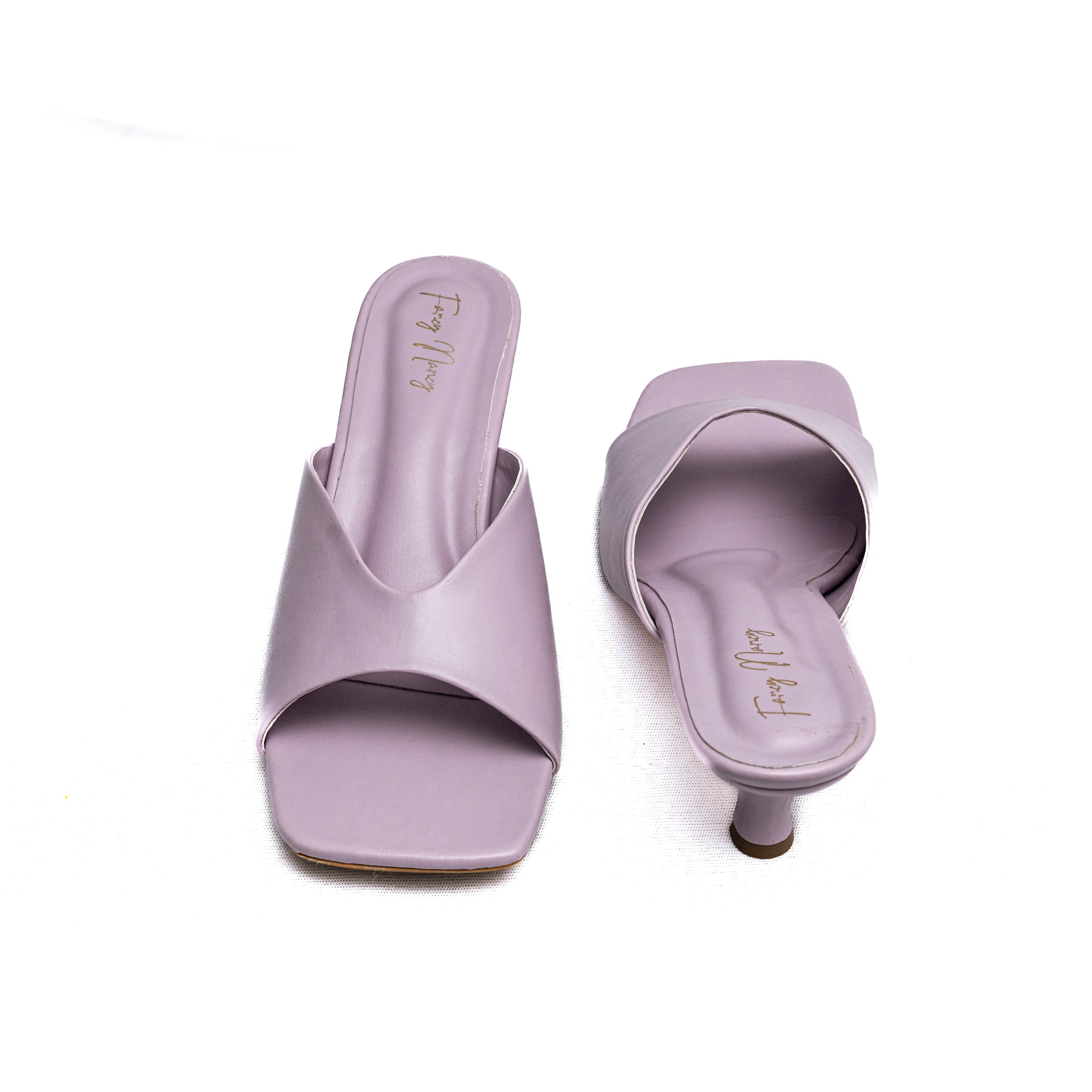 Open Toe Mules - Purple