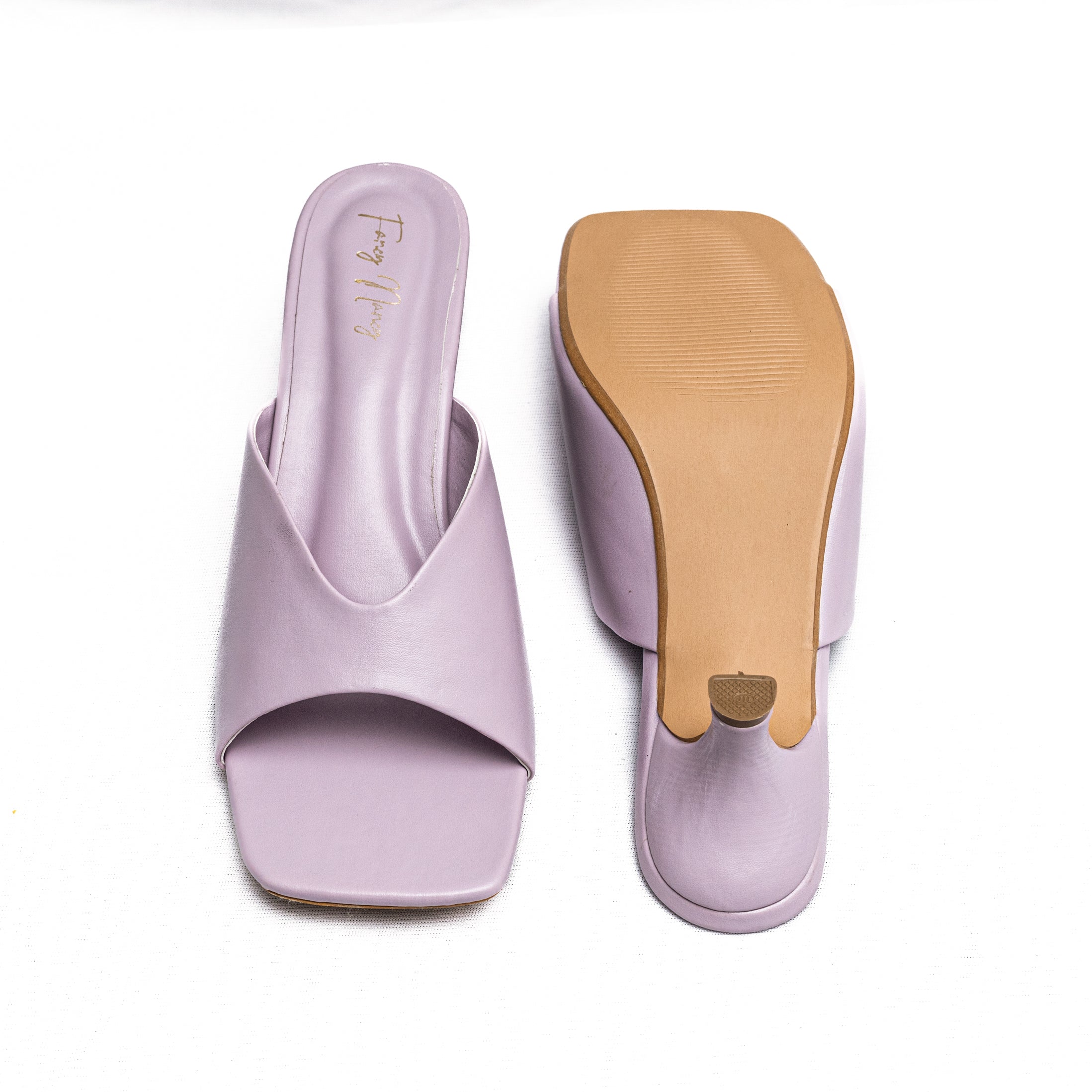 Open Toe Mules - Purple