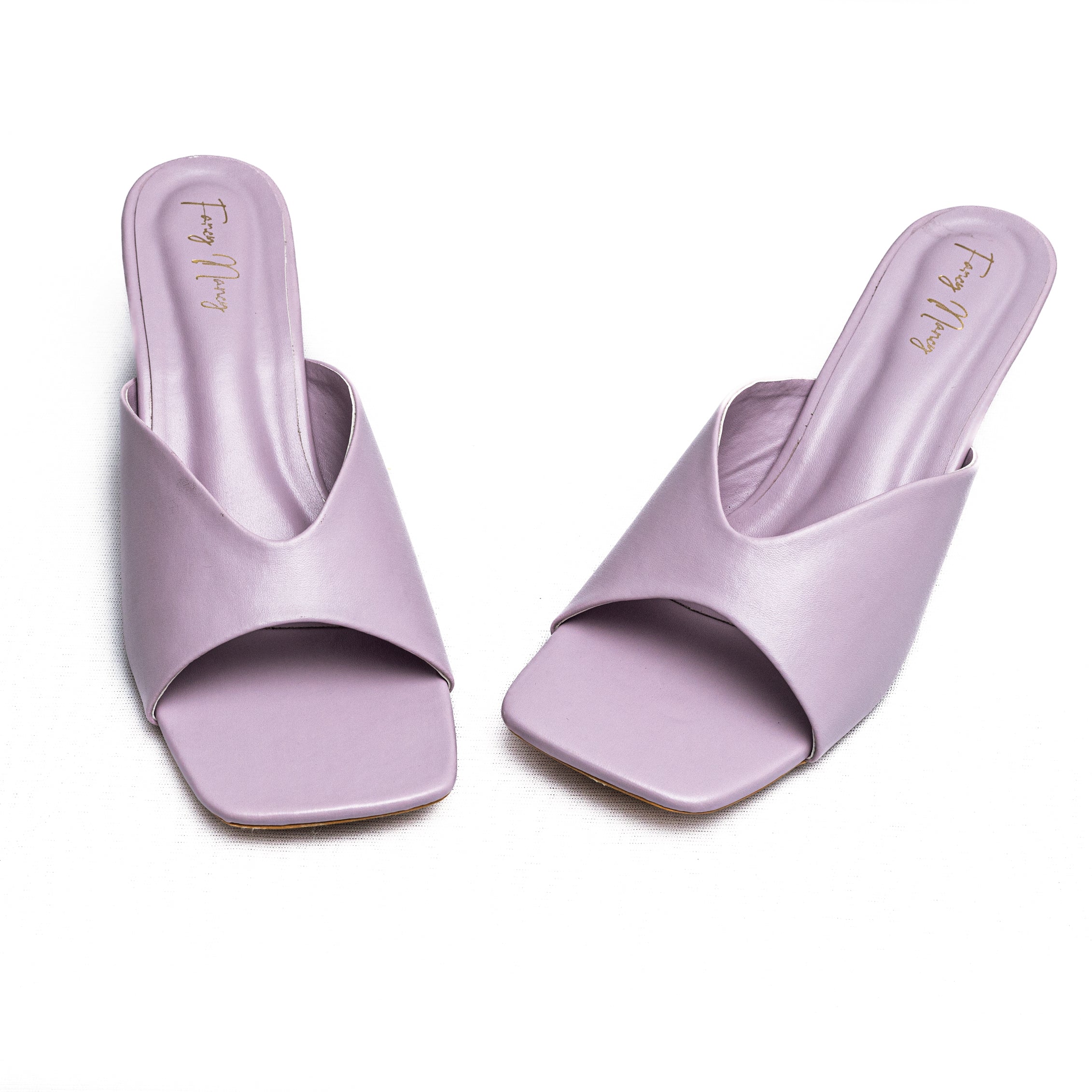 Open Toe Mules - Purple