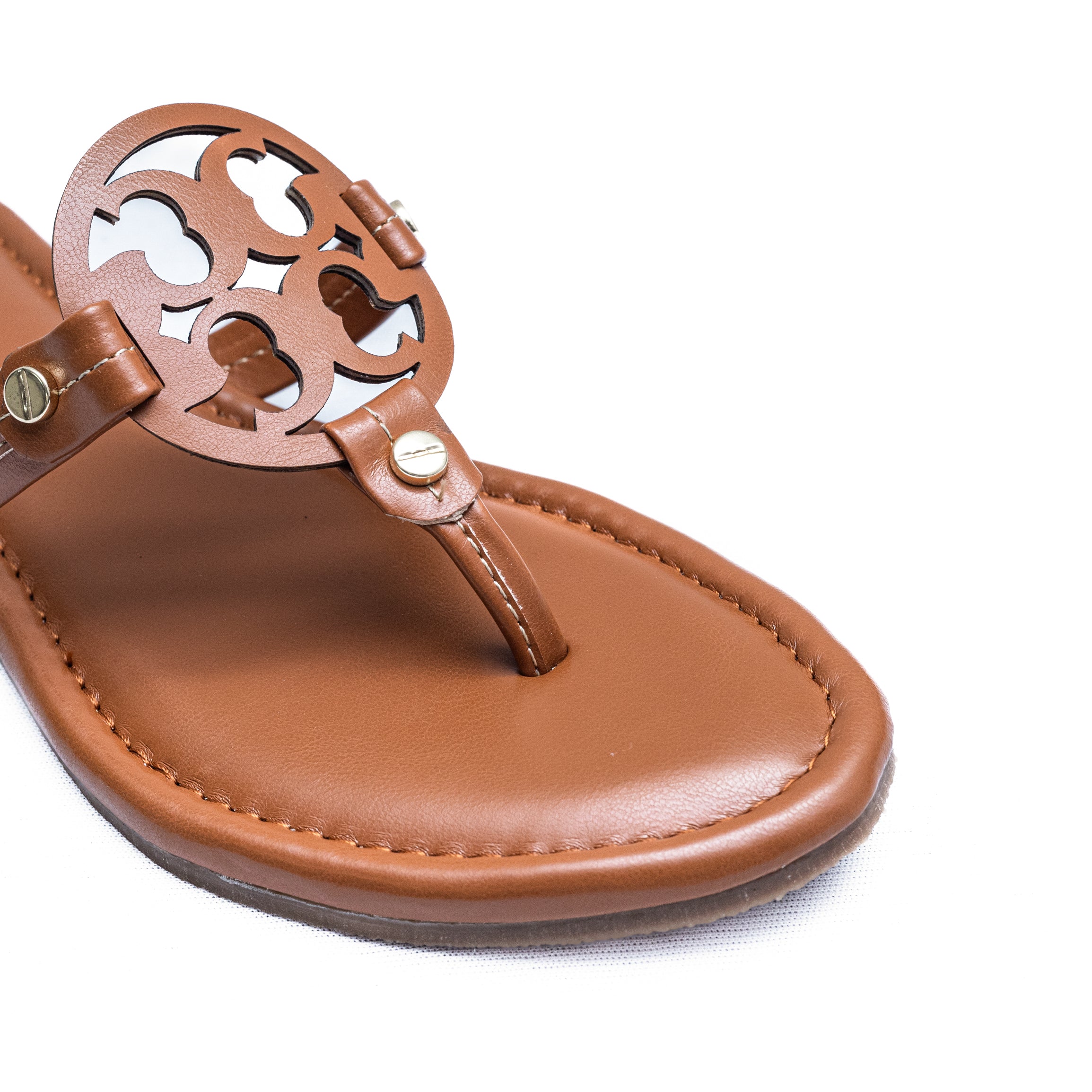 T Shape Flats - Tan